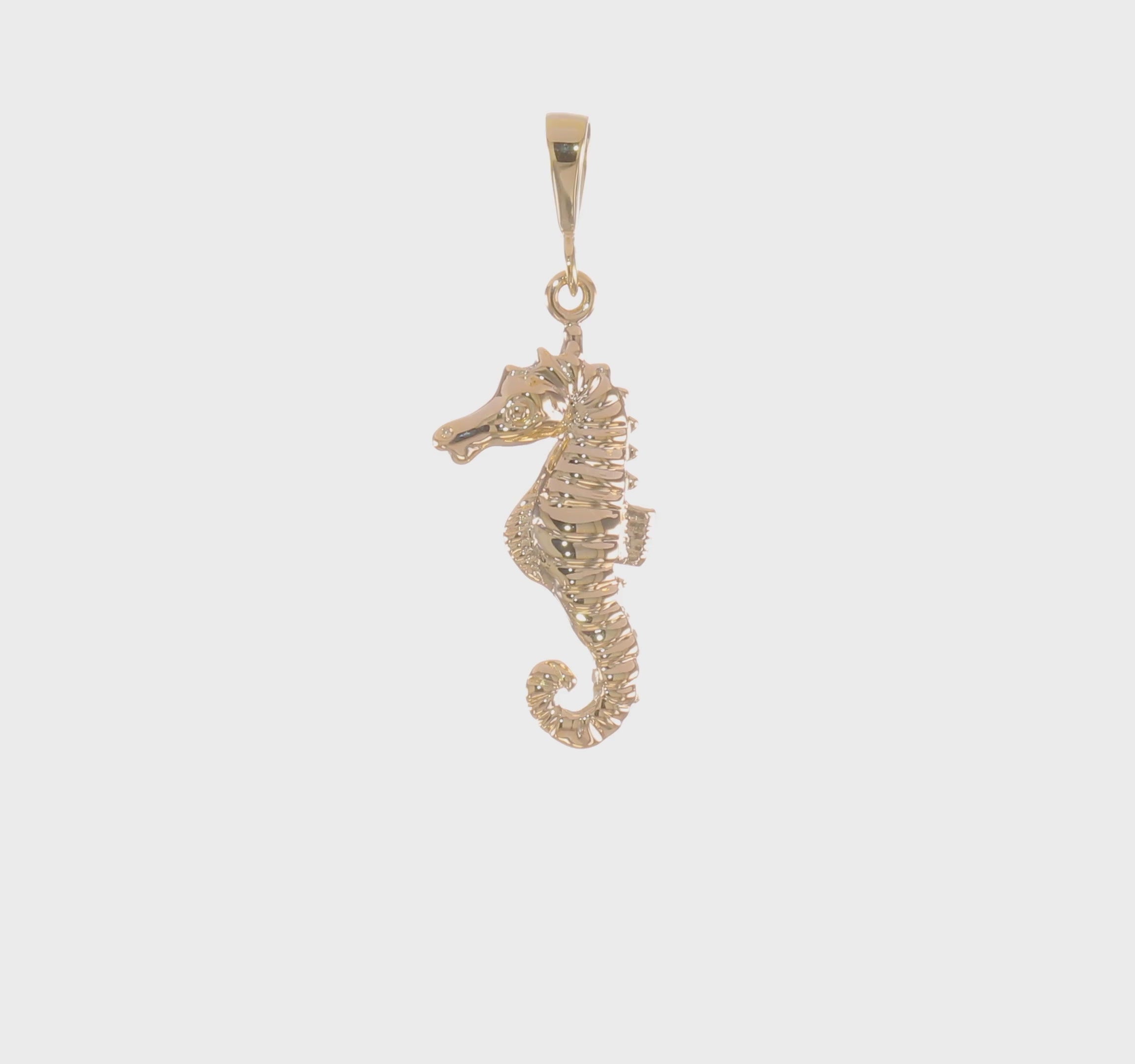 10kt Yellow Gold Seahorse Pendant