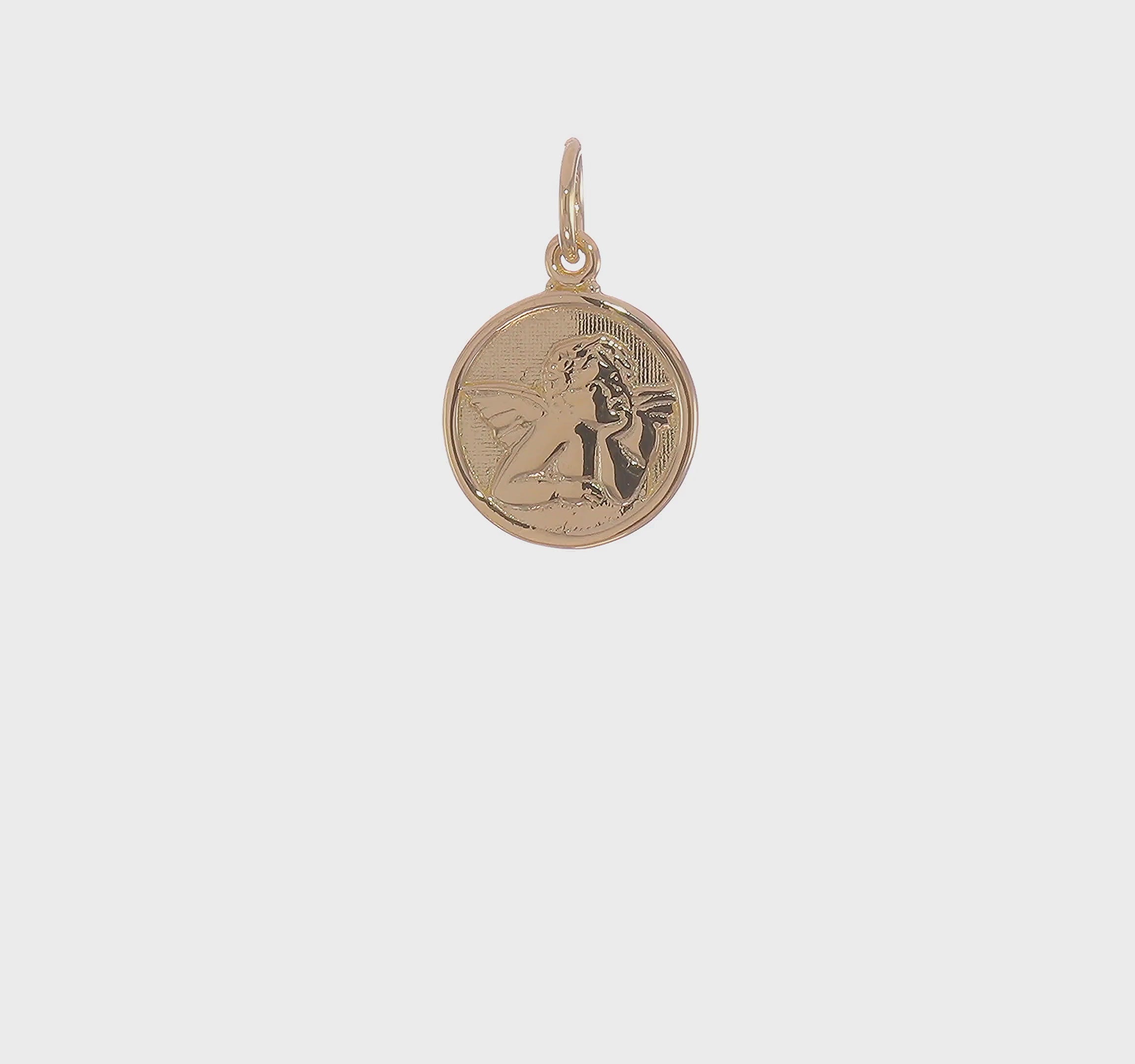 14kt Yellow Gold Polished Angel Charm