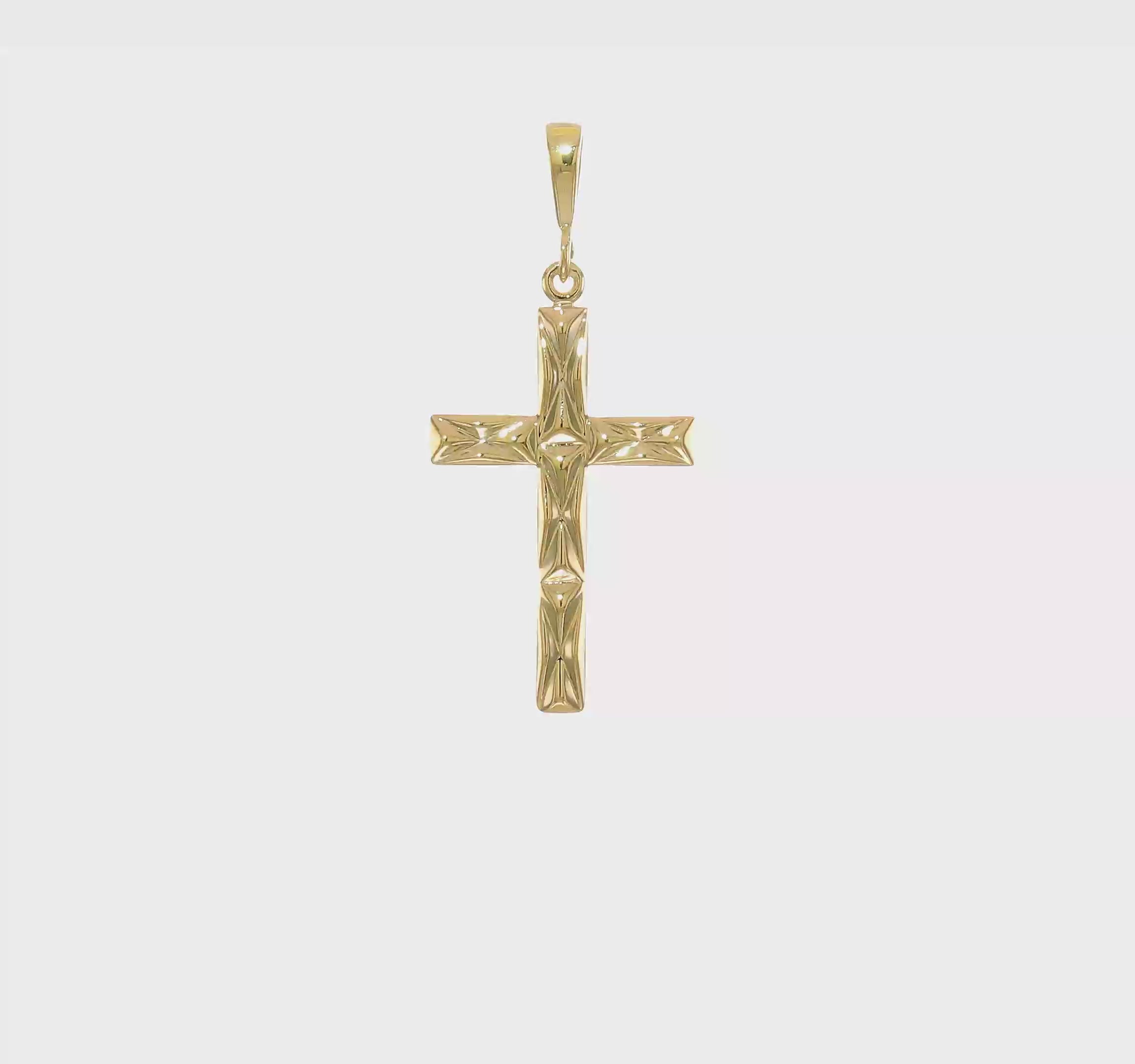 10kt Yellow Gold Reversible Latin Cross Pendant