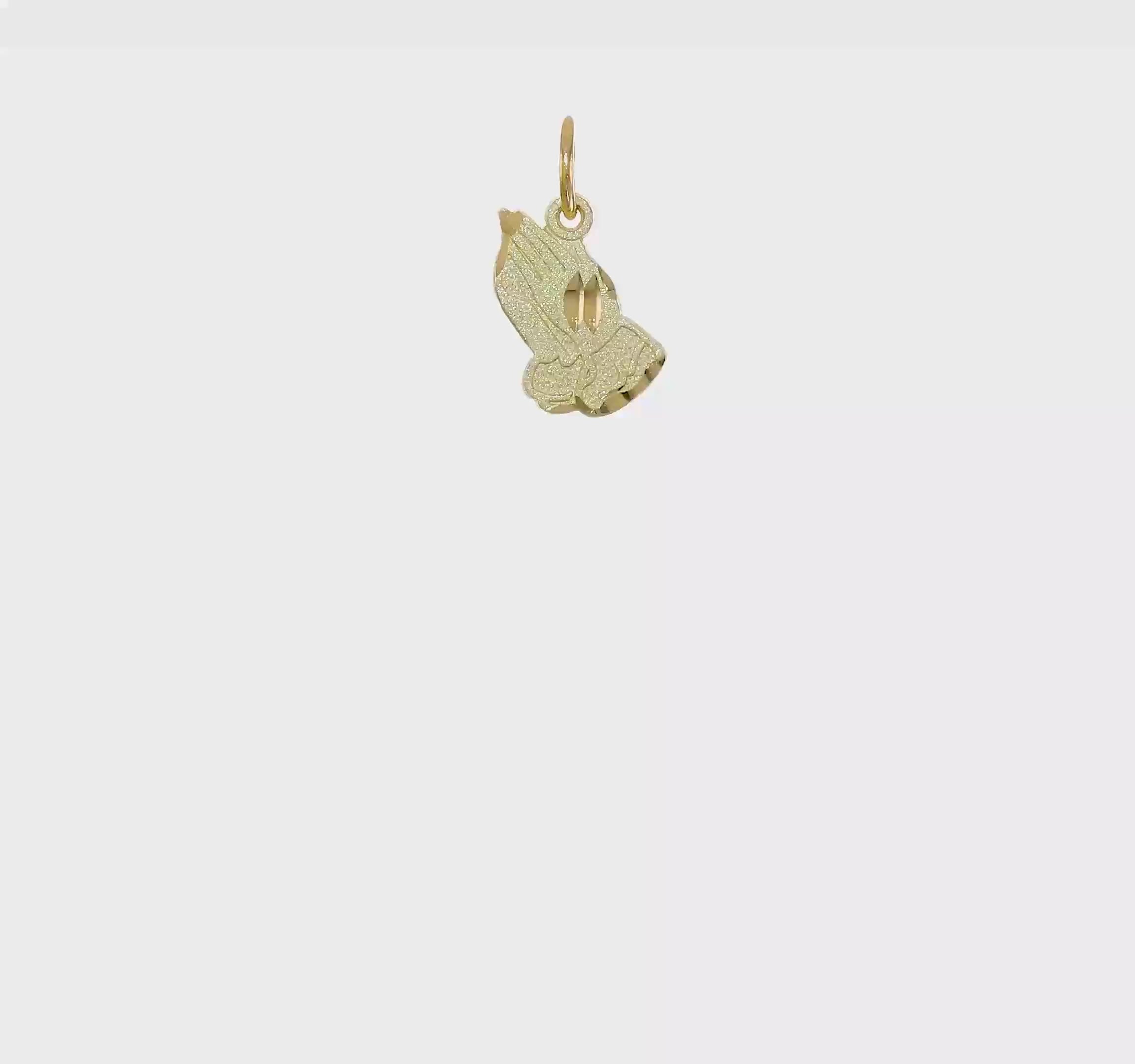 10kt Yellow Gold Praying Hands Charm