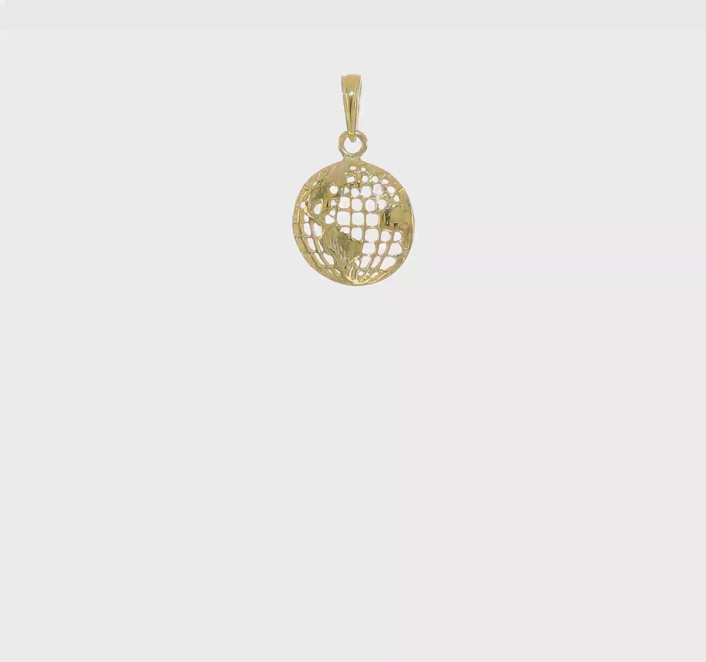 10kt Yellow Gold Polished Globe Pendant