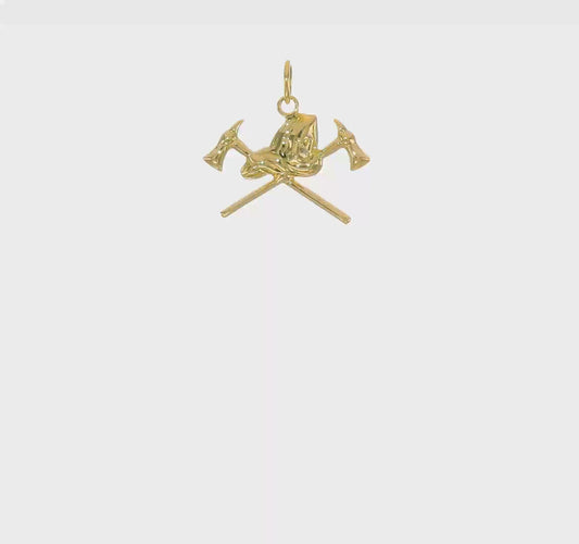 10kt Yellow Gold Fire Department Charm