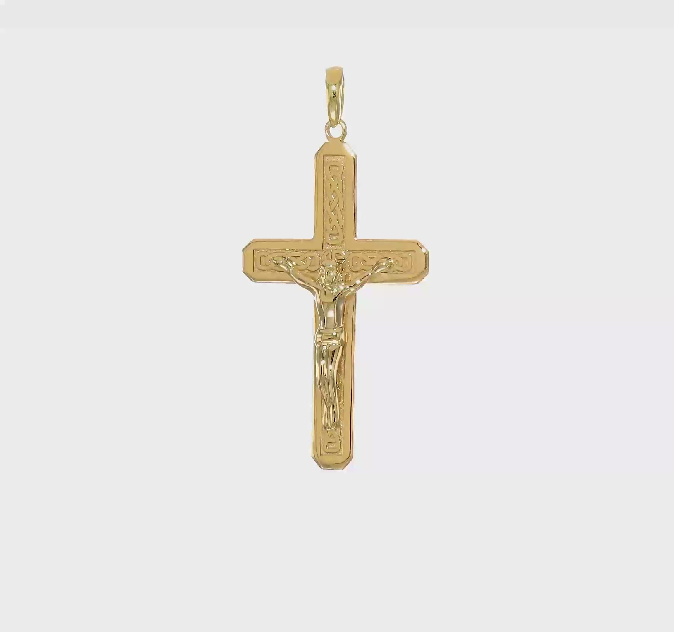 10kt Yellow Gold Polished Crucifix Pendant
