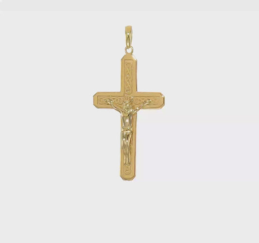 10kt Yellow Gold Polished Crucifix Pendant