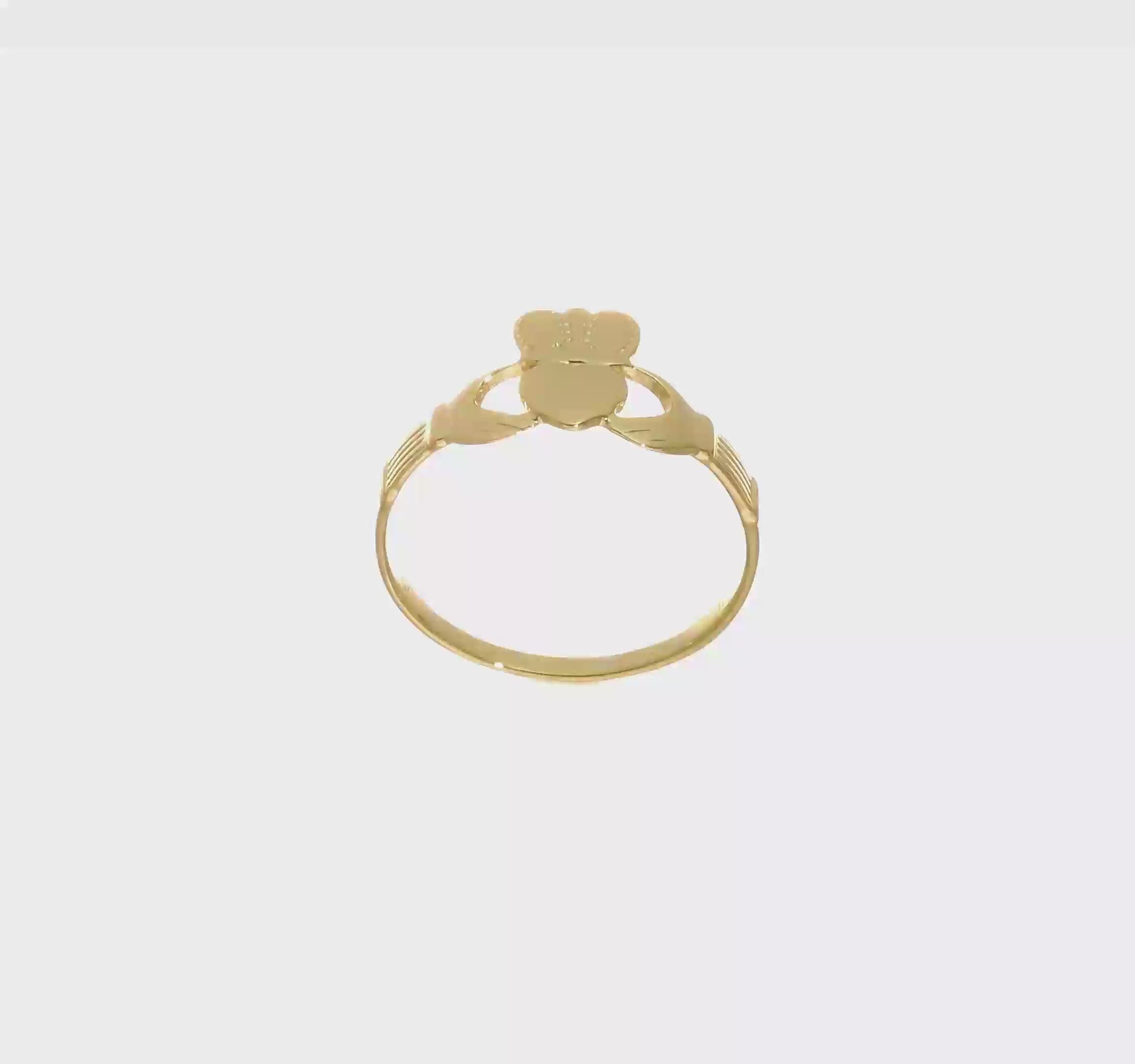 10kt Yellow Gold Ladies Claddagh Ring