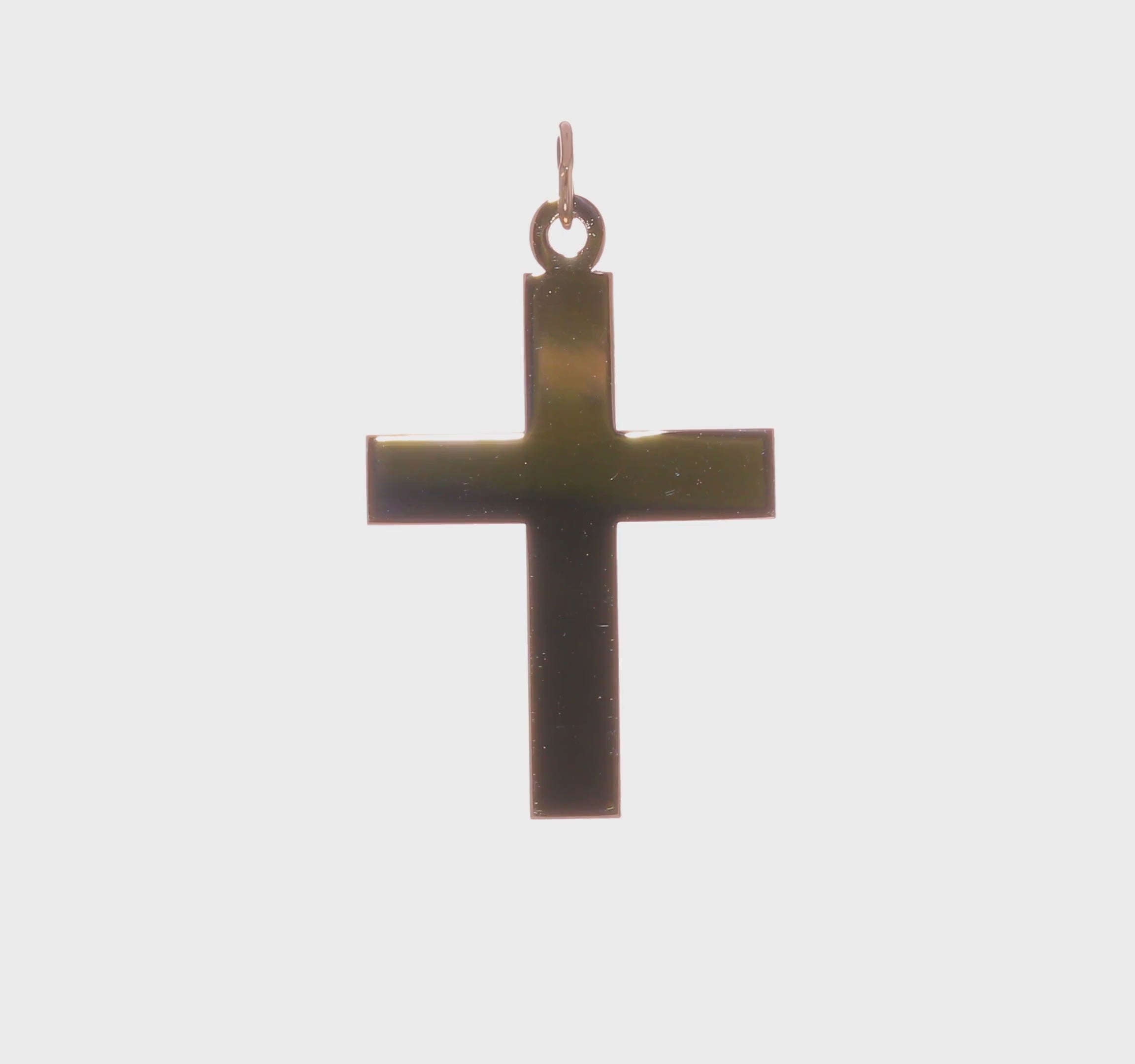 14kt Yellow Gold Polished Cross Charm