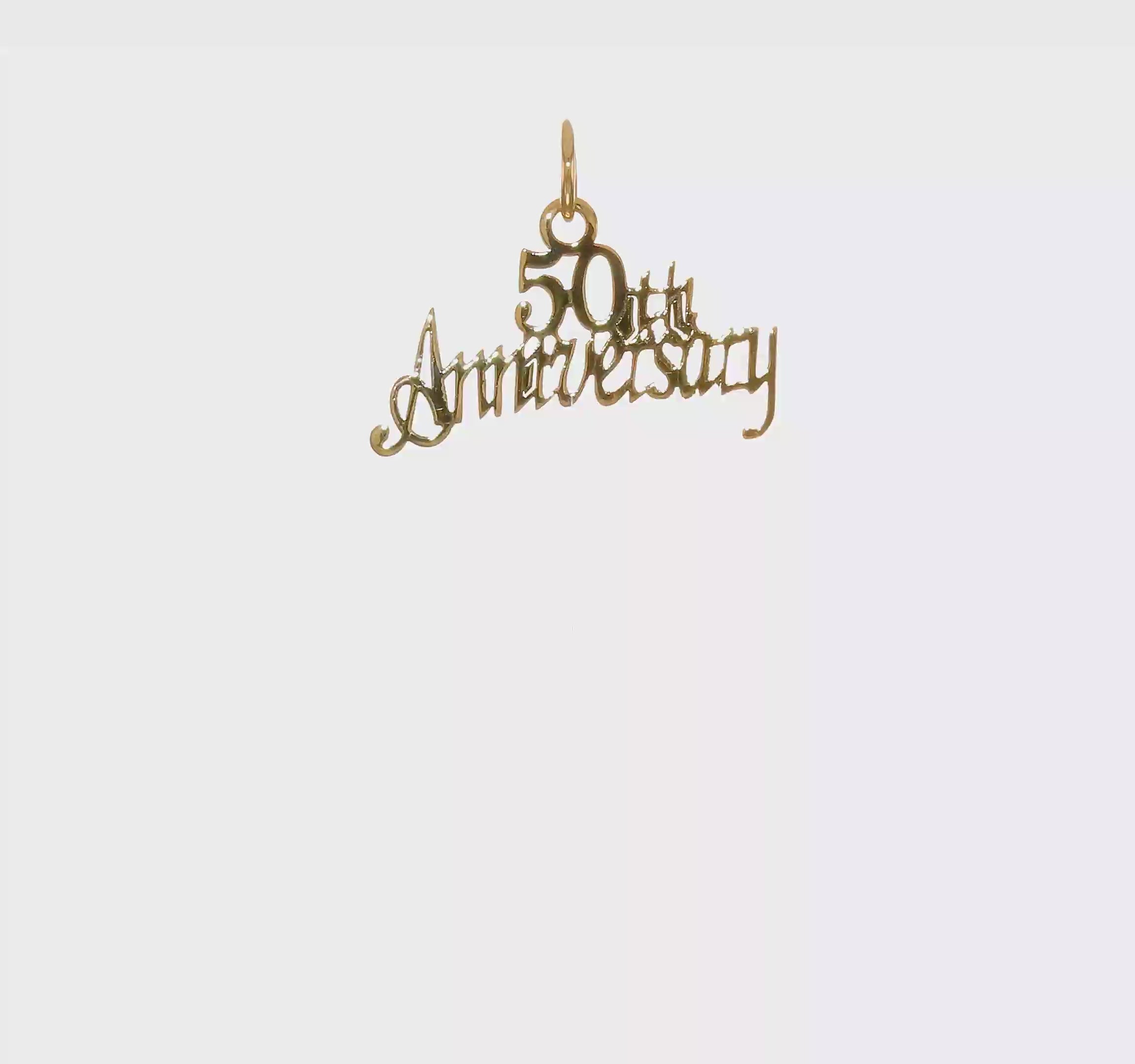 10kt Yellow Gold 50th ANNIVERSARY Charm