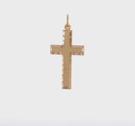 10kt Yellow Gold Cross Charm Pendant