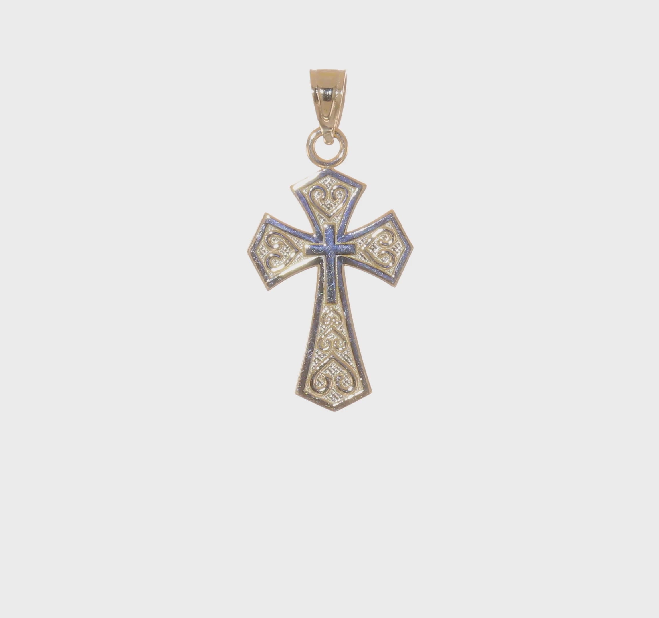 10kt Yellow Gold Reversible Cross Charm