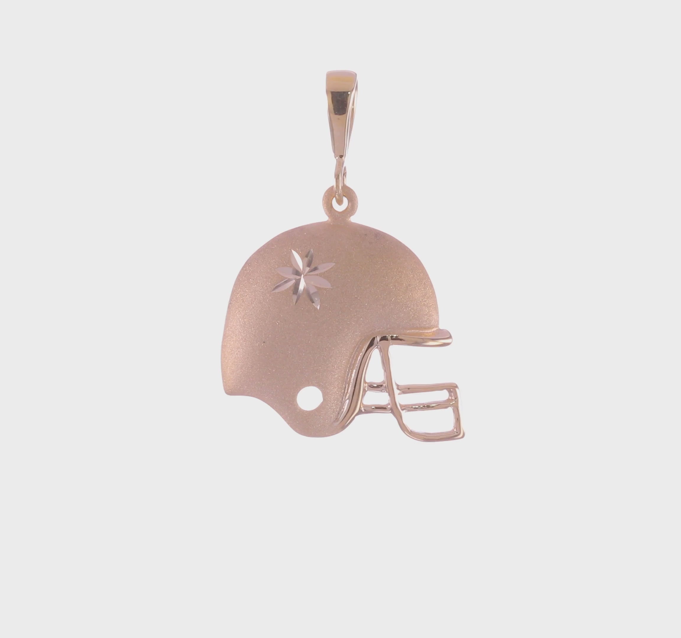 10kt Yellow Gold Football Helmet Charm