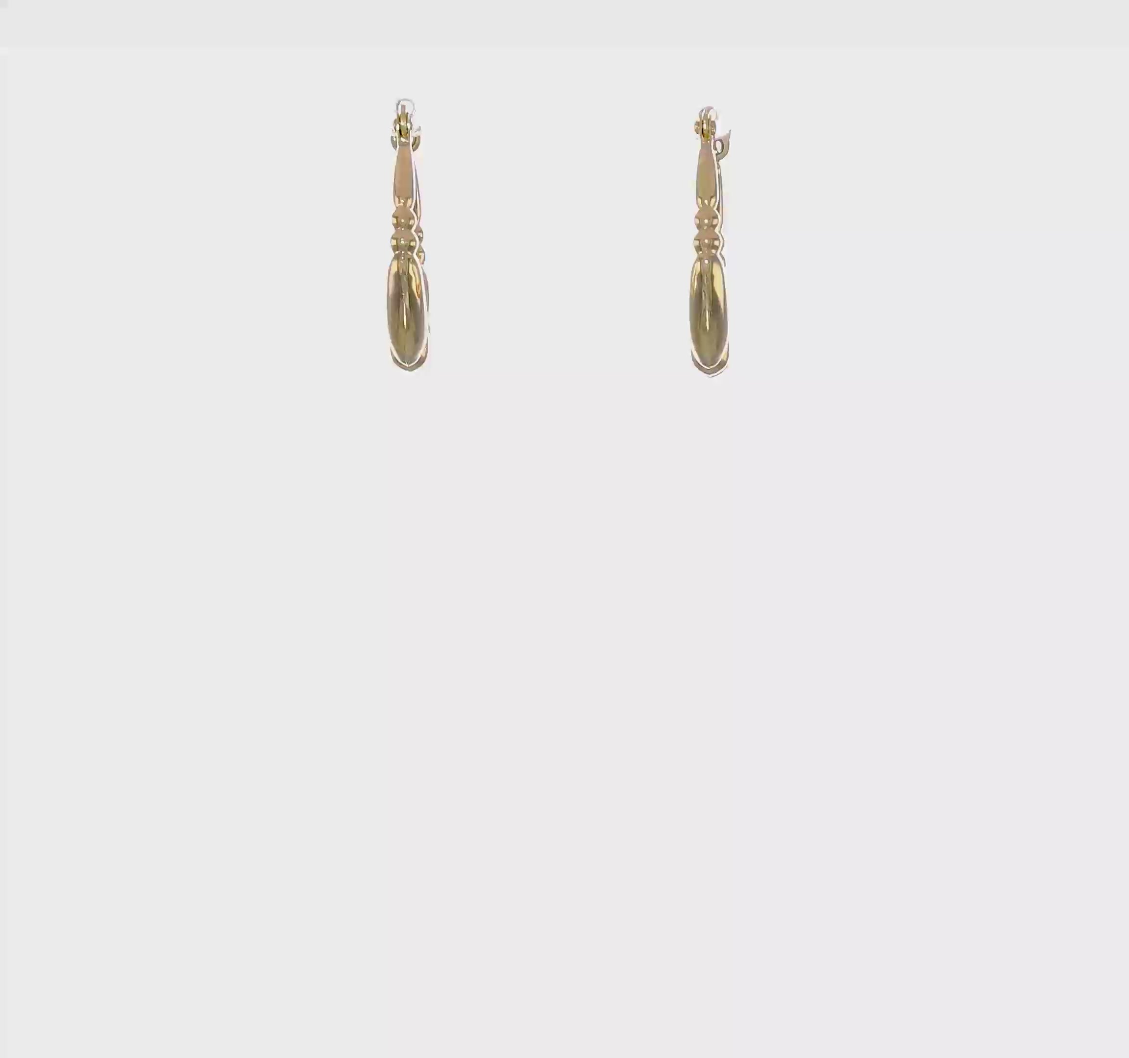 10kt  Yellow Gold Polished Hoop Earrings