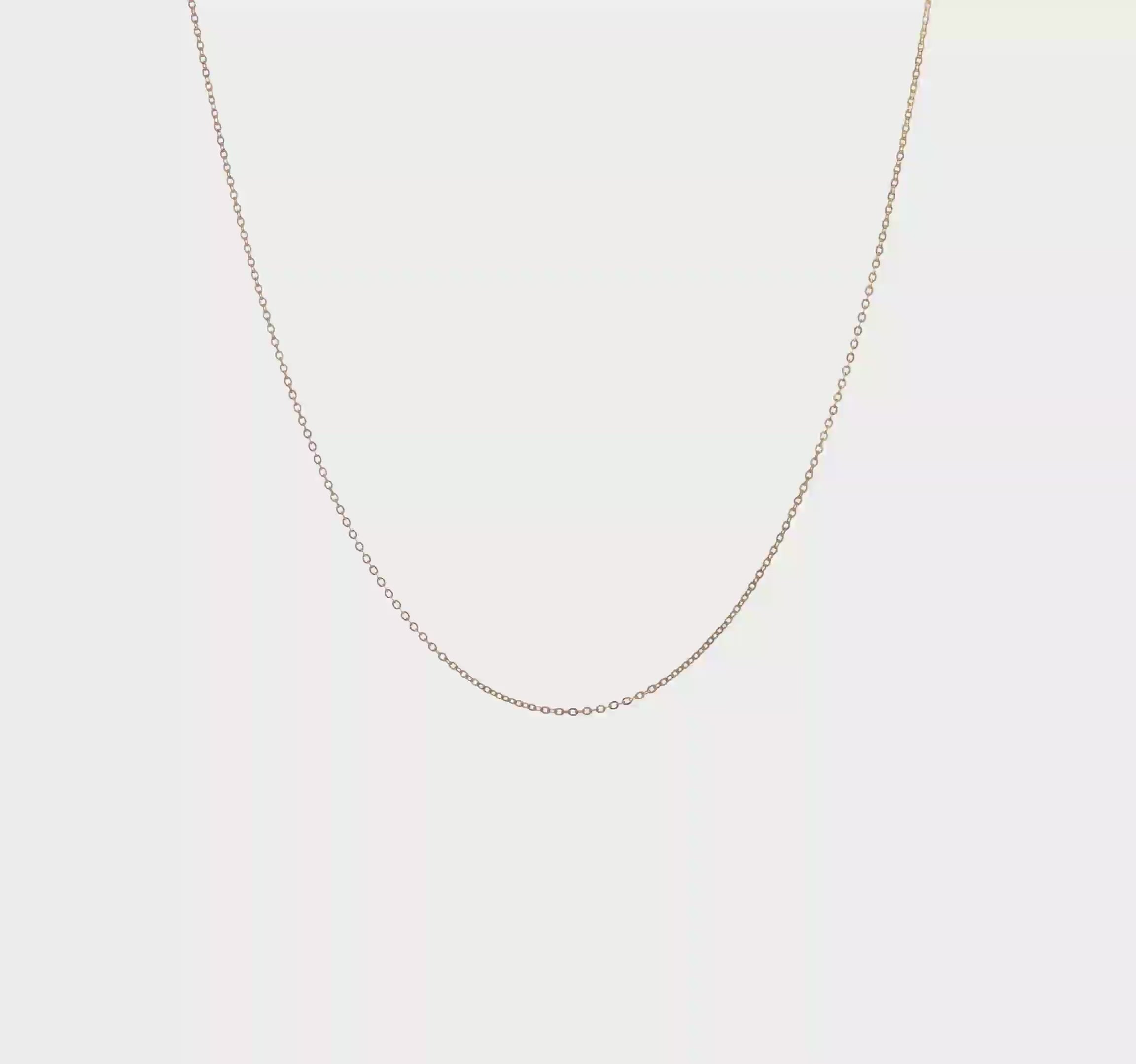 14kt Yellow Gold 1.1mm Flat Cable Chain