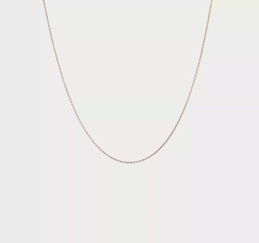 14kt Yellow Gold 1.1mm Flat Cable Chain