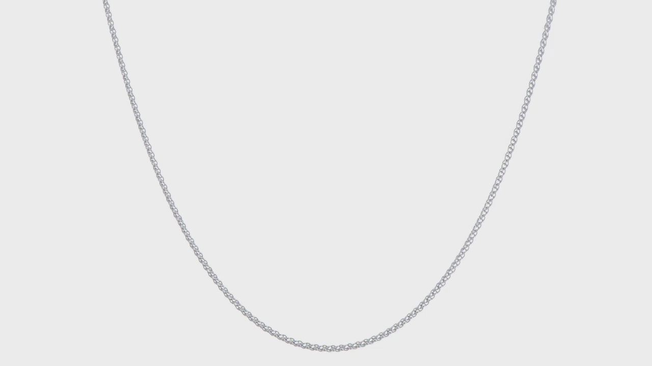 14KT White Gold 1.5mm Spiga Chain