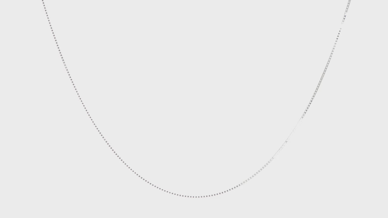 14KT White Gold .8mm Box with Spring Ring Clasp Chain