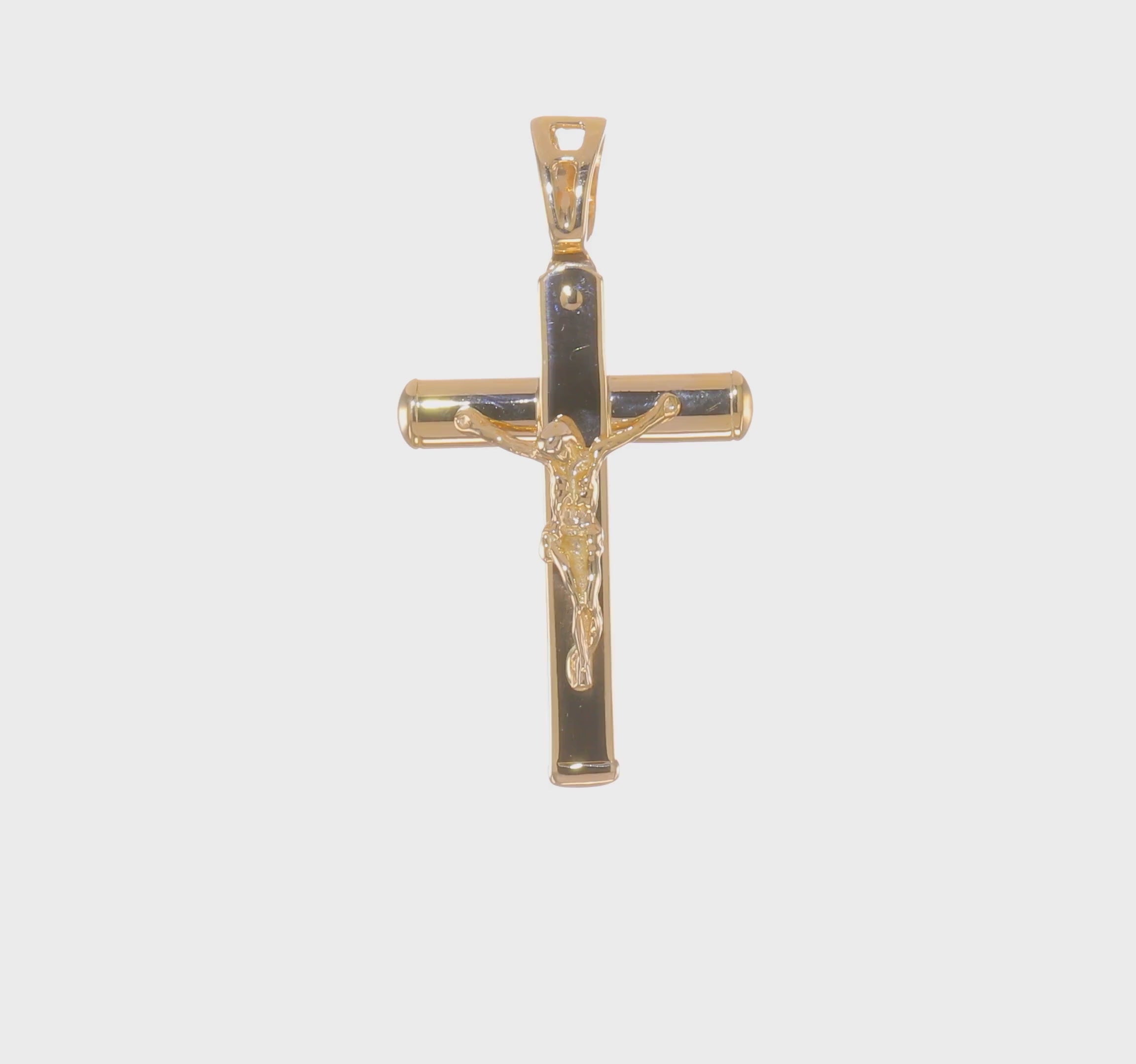 14kt Yellow Gold Polished Crucifix Pendant