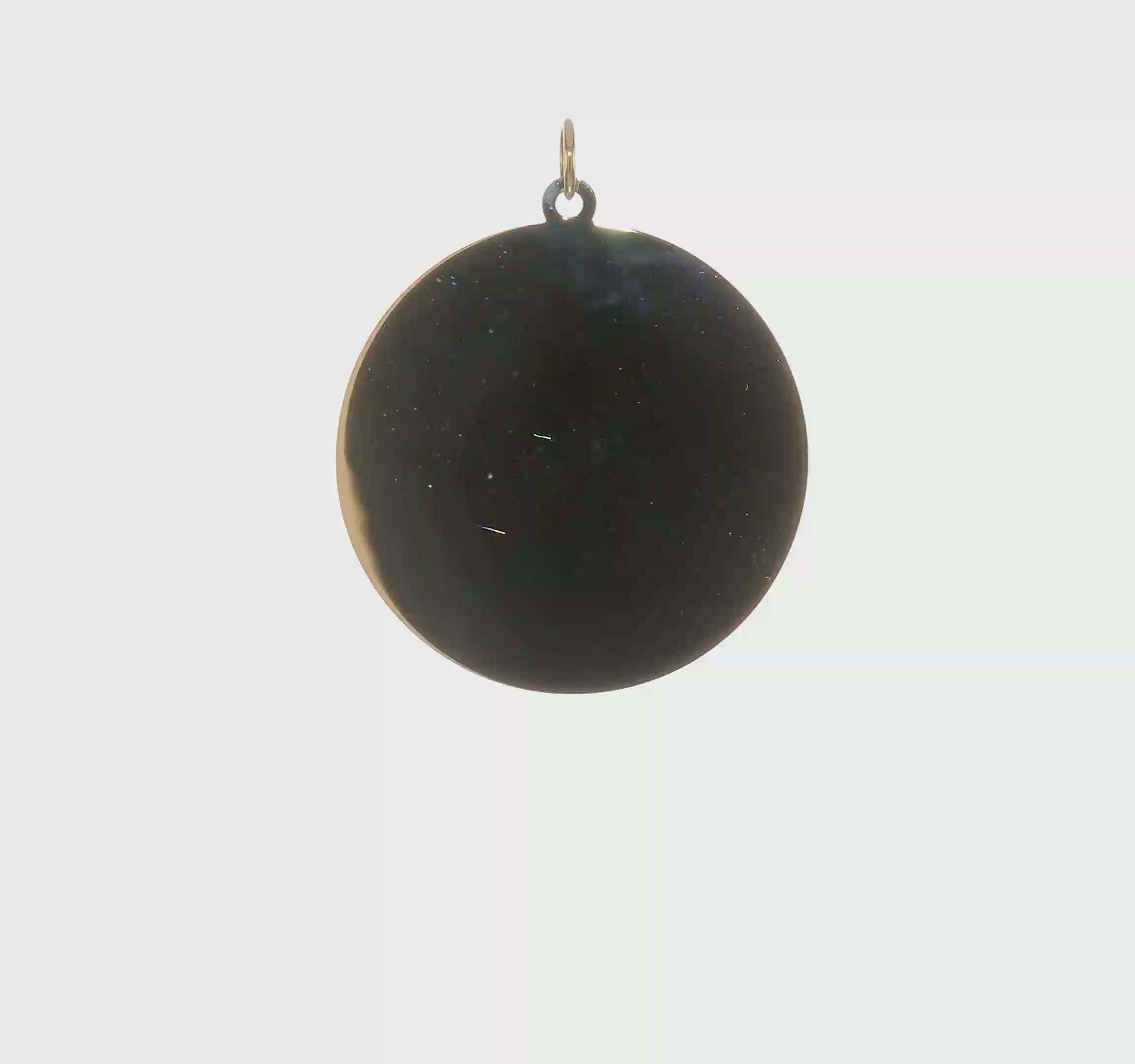 14kt Yellow Gold Round Disc Charm