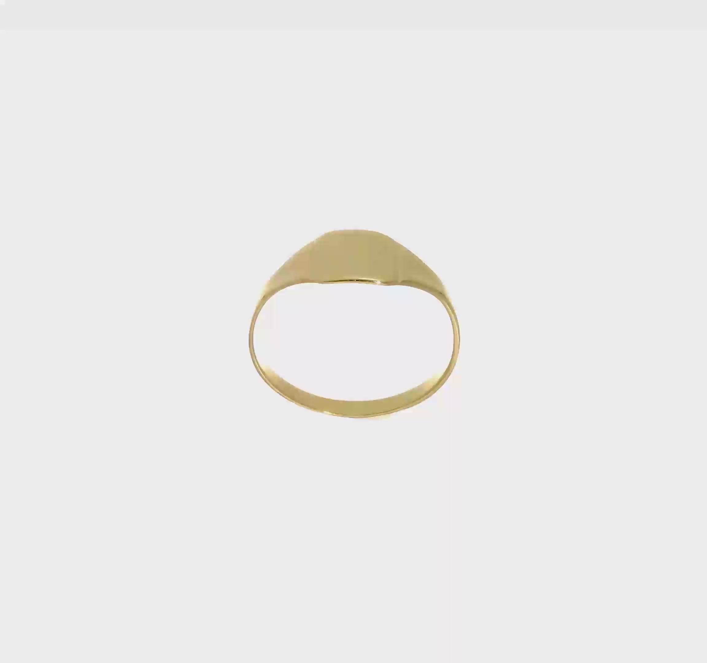 10kt Yellow Gold Polished Square Child's Signet Ring