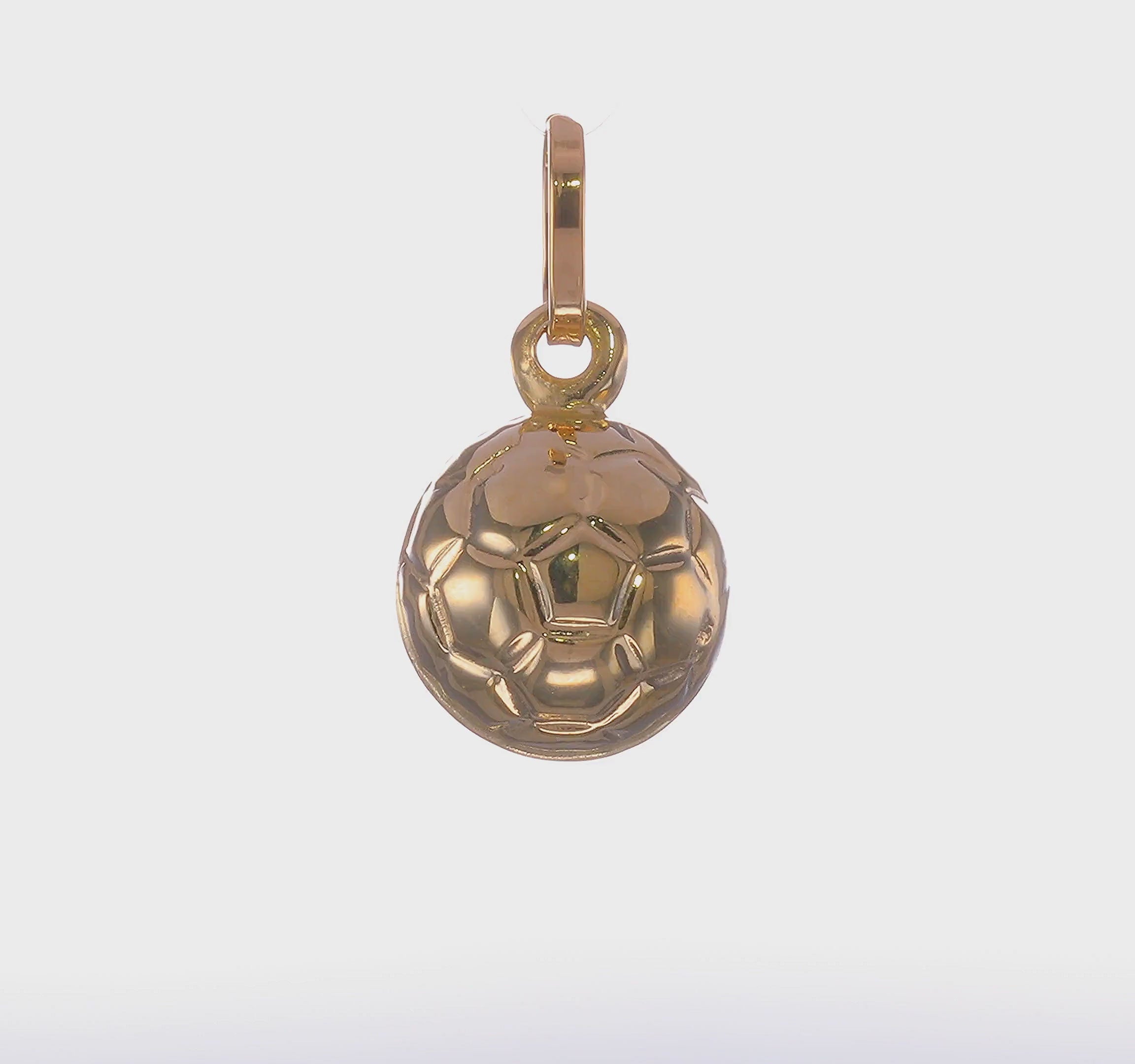 14kt Yellow Gold 3-D Soccer Ball Charm