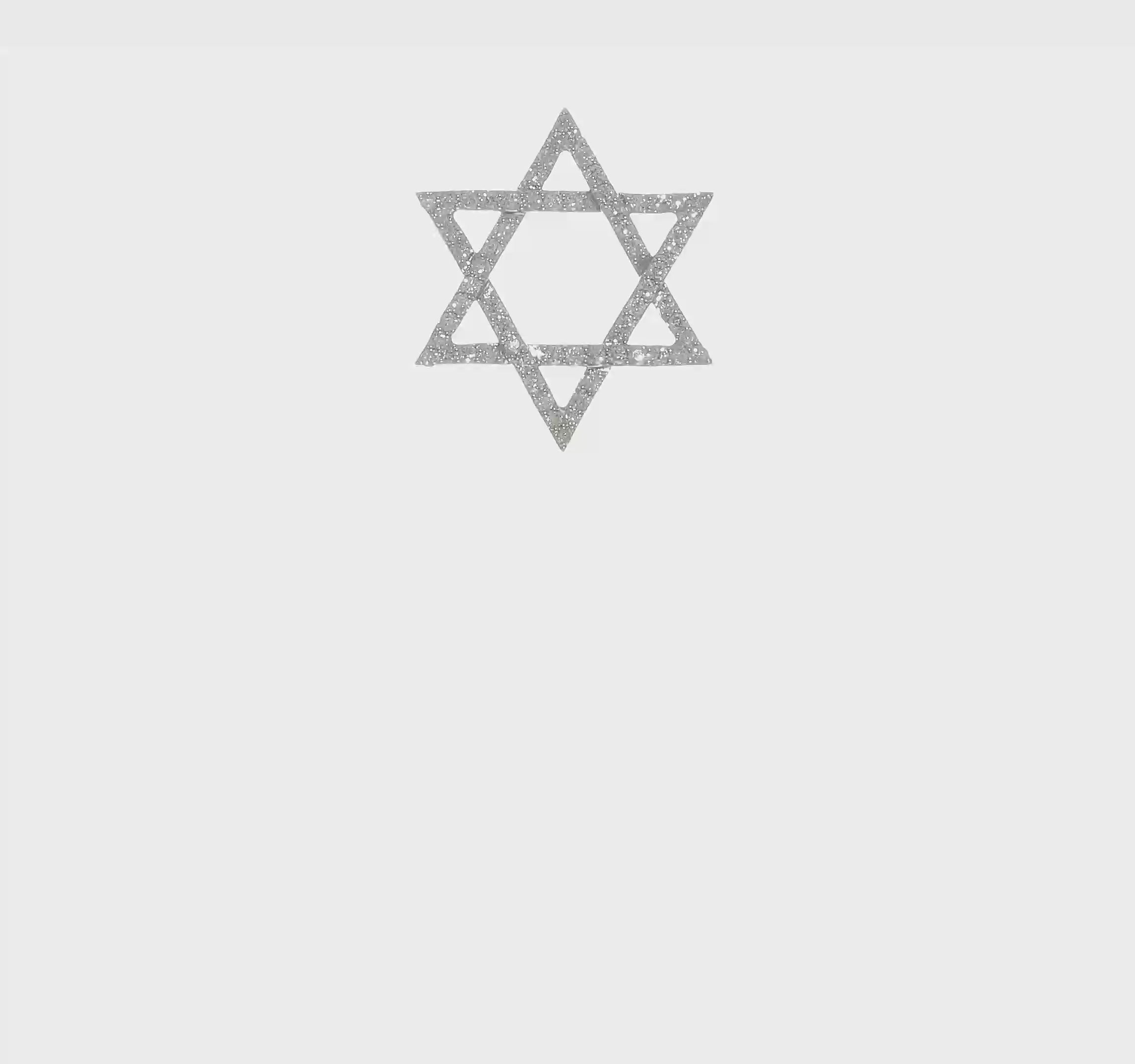 14kt White Gold 5/8ct. Diamond Star of David Chain Slide