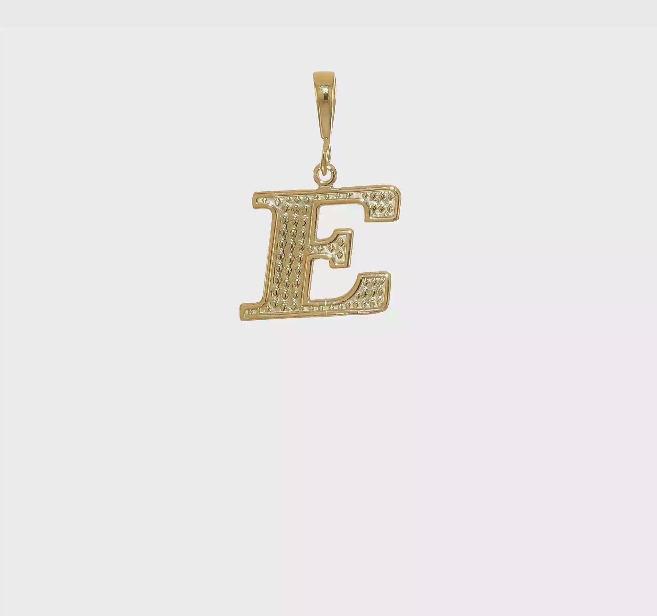10kt Yellow Gold Initial E Pendant