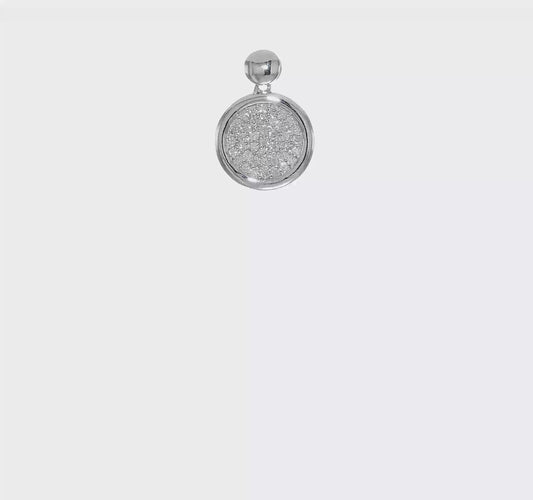 14kt White Gold 1/4ct. Diamond Fancy Circle Pendant