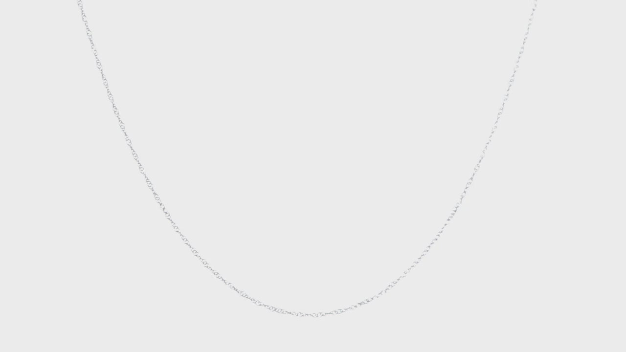 14KT White Gold 1mm Singapore with Lobster Clasp Chain