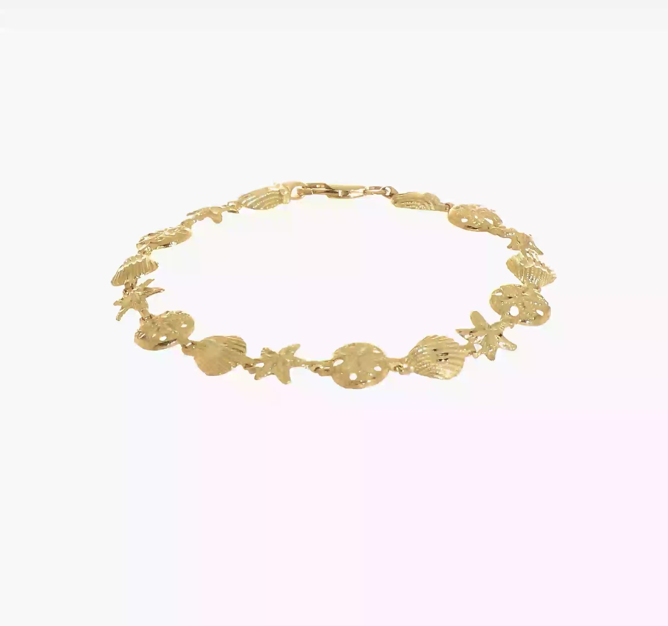 14KT Yellow Gold Sea Life Bracelet