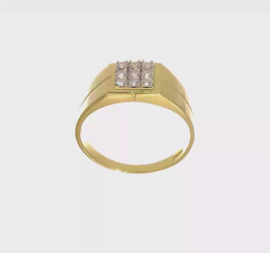 10kt Yellow Gold Men's CZ Ring