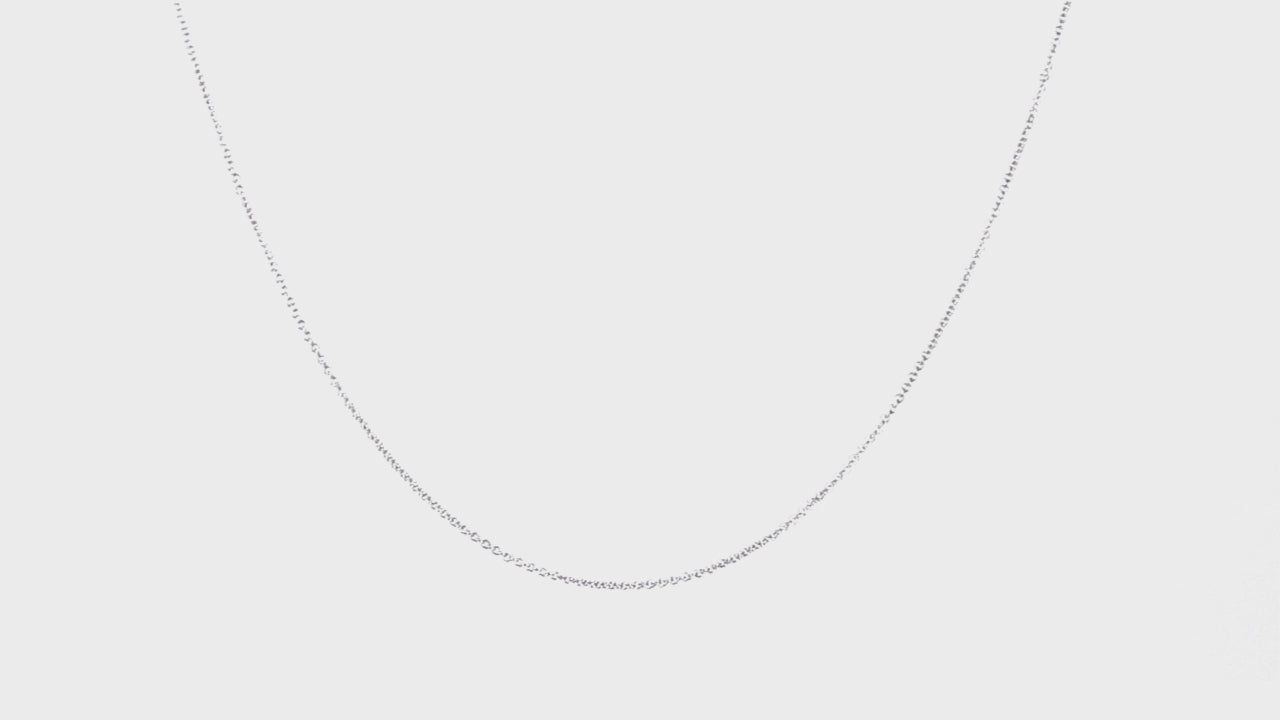 14KT White Gold Adjustable .7mm Round Cable Chain