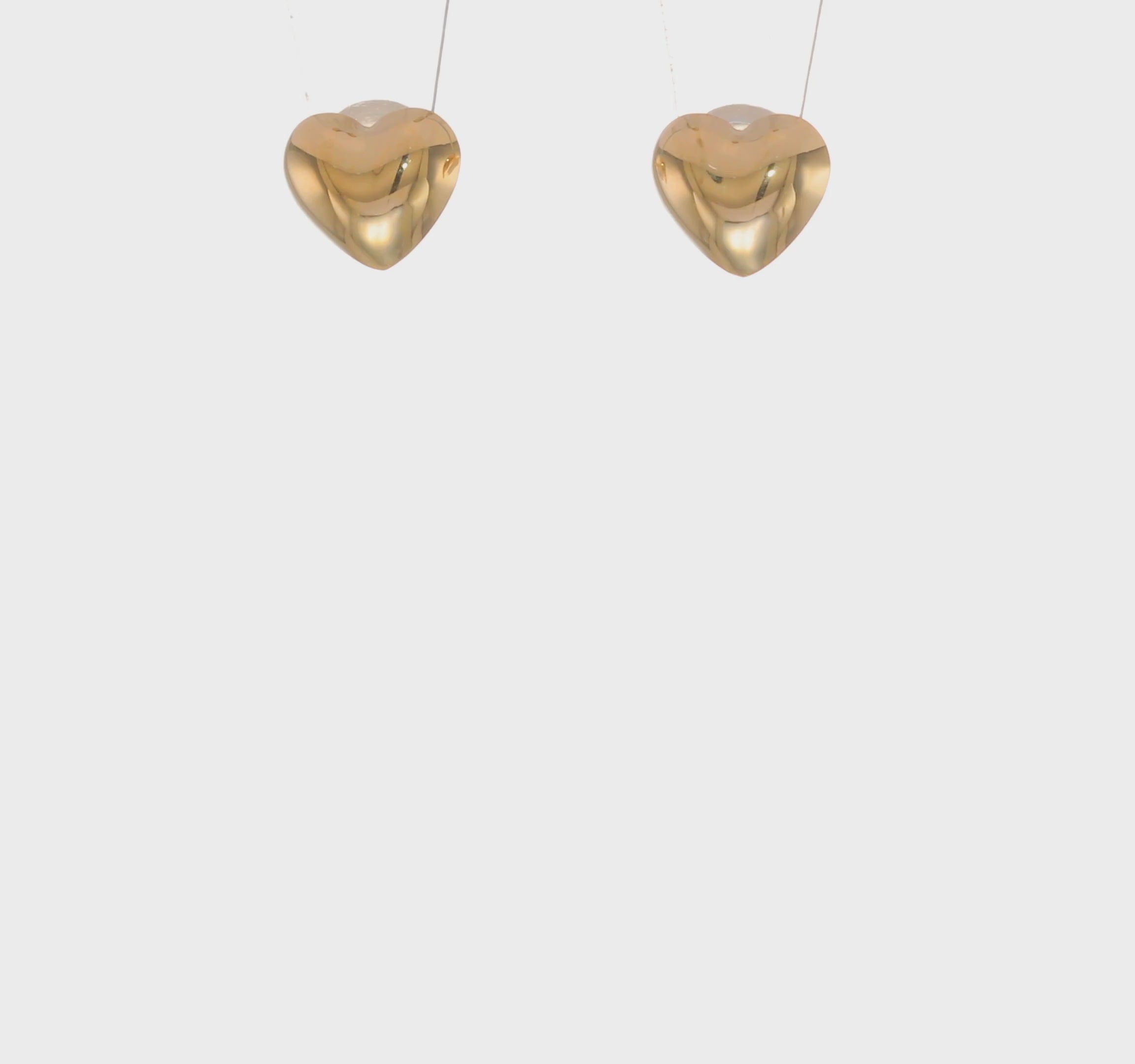 14kt Yellow Gold Madi K Children's Heart Post Earrings