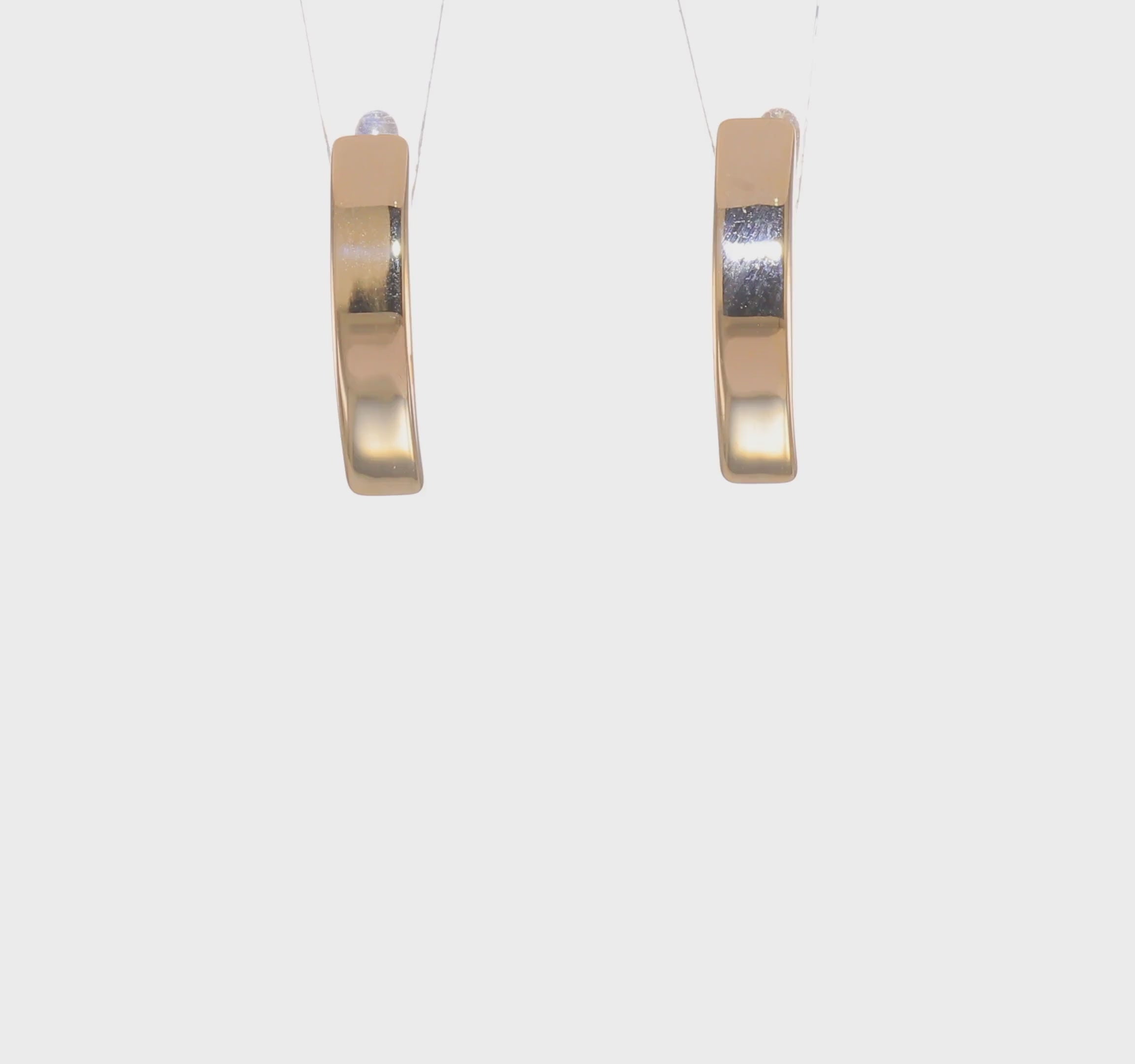 14KT Yellow Gold Gold Polished Hinged Post Earrings