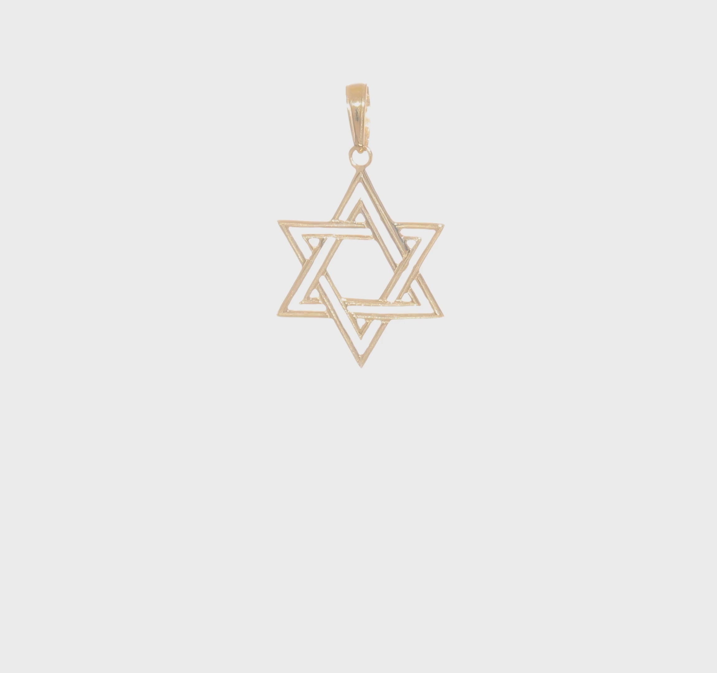 14KT Yellow Gold Star of David Pendant