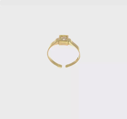 10kt Yellow Gold CZ Toe Ring