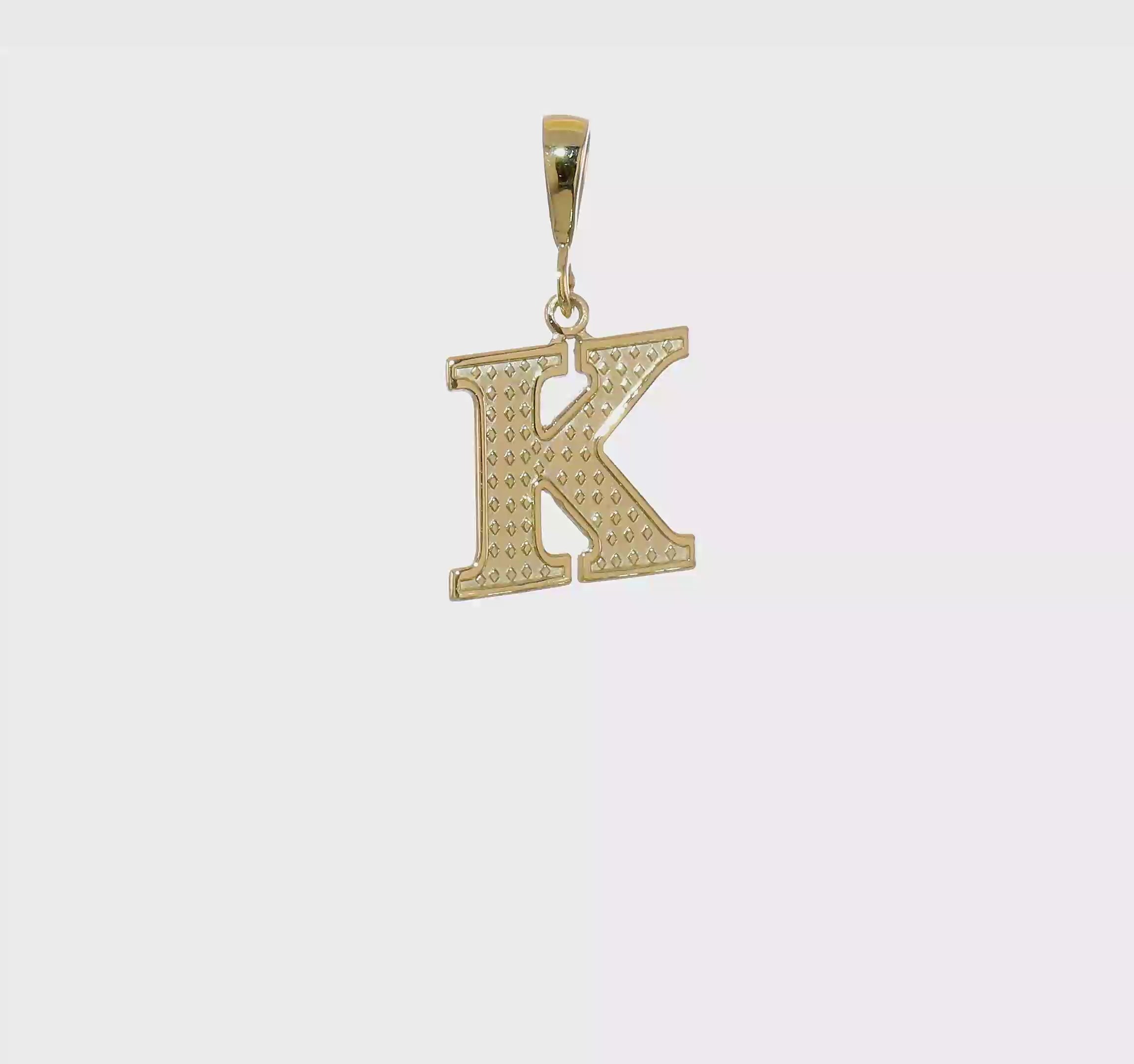 10kt Yellow Gold Initial K Pendant