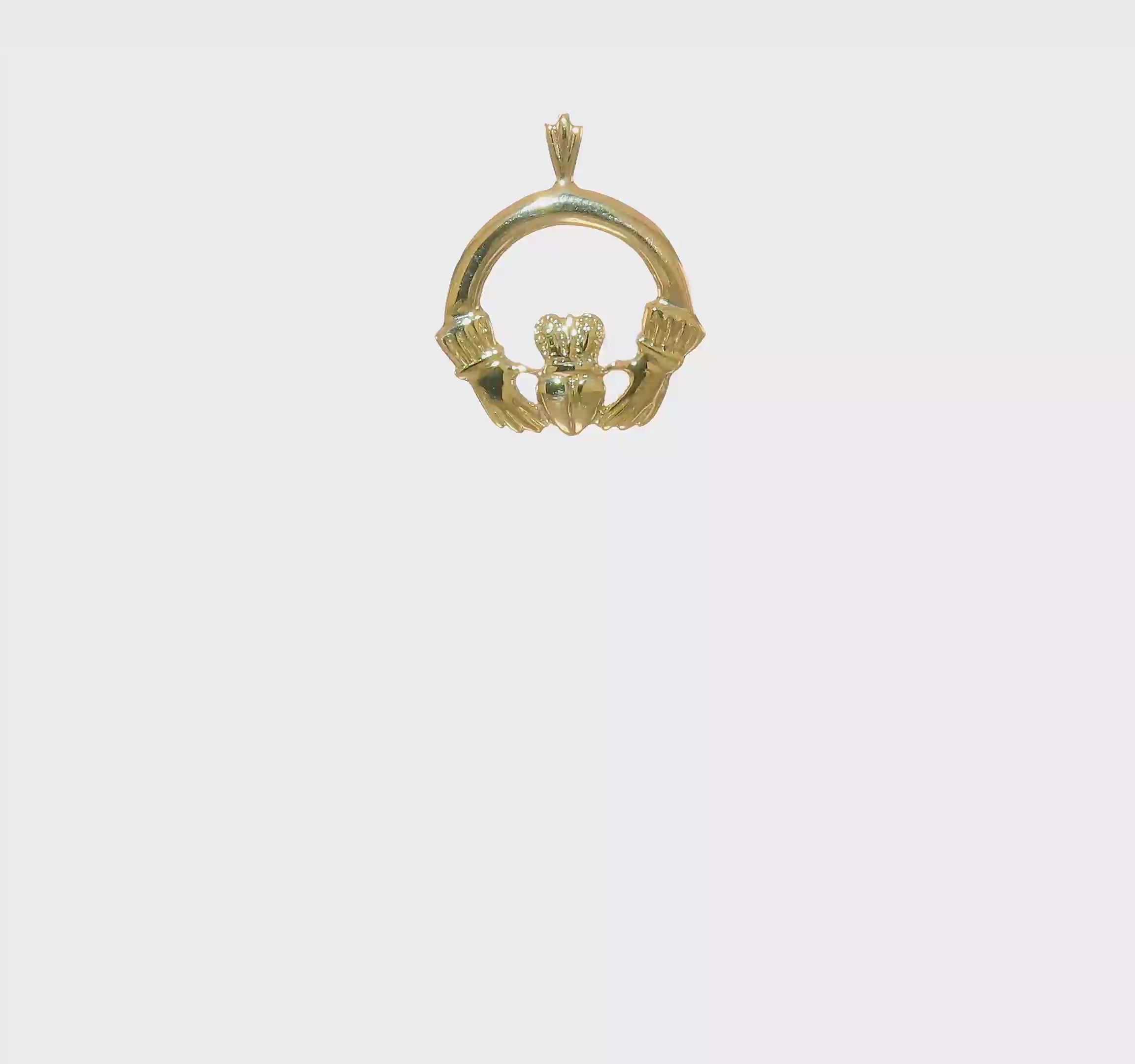 10kt Yellow Gold Claddagh Pendant