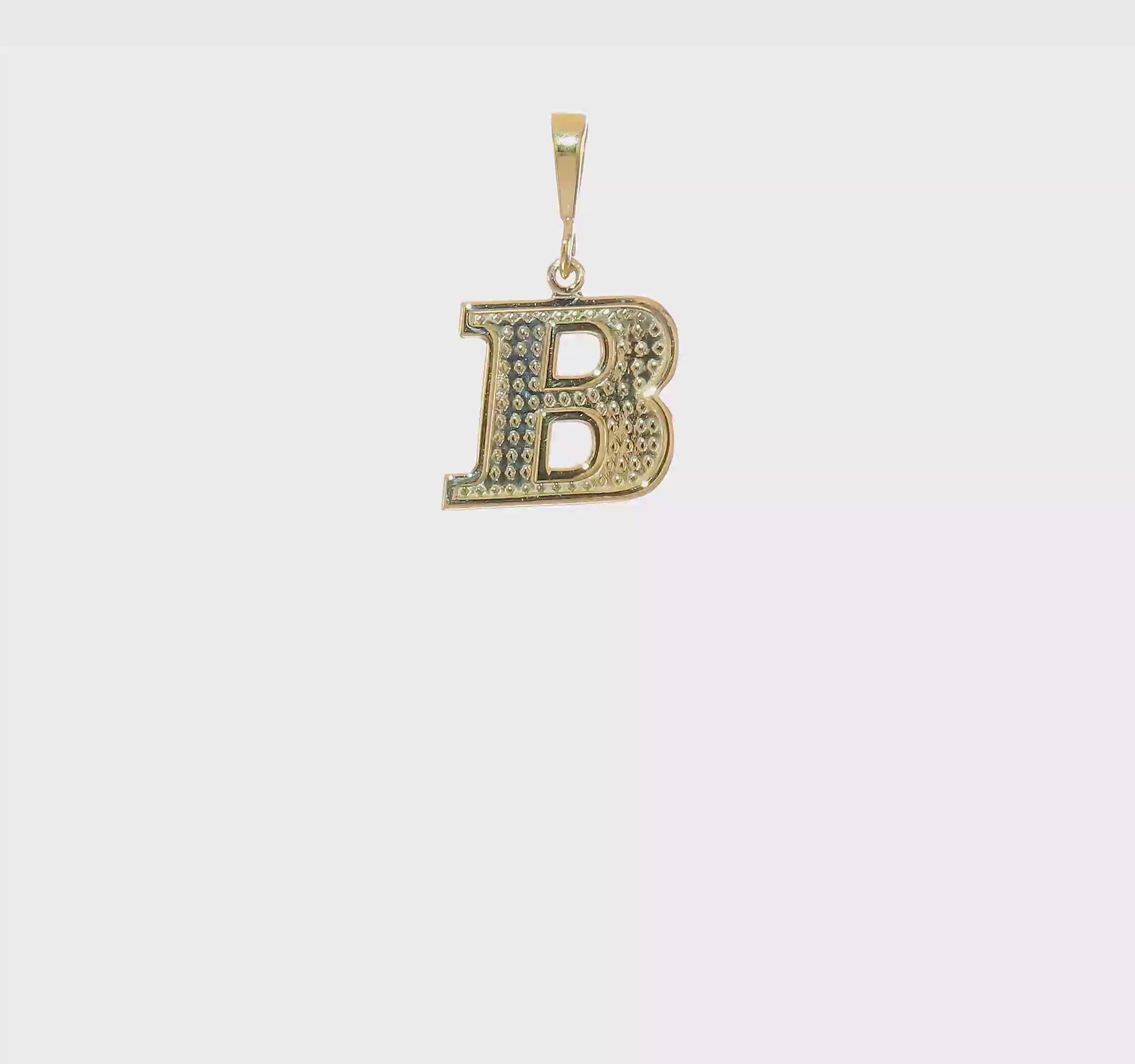 10kt Yellow Gold Initial B Pendant