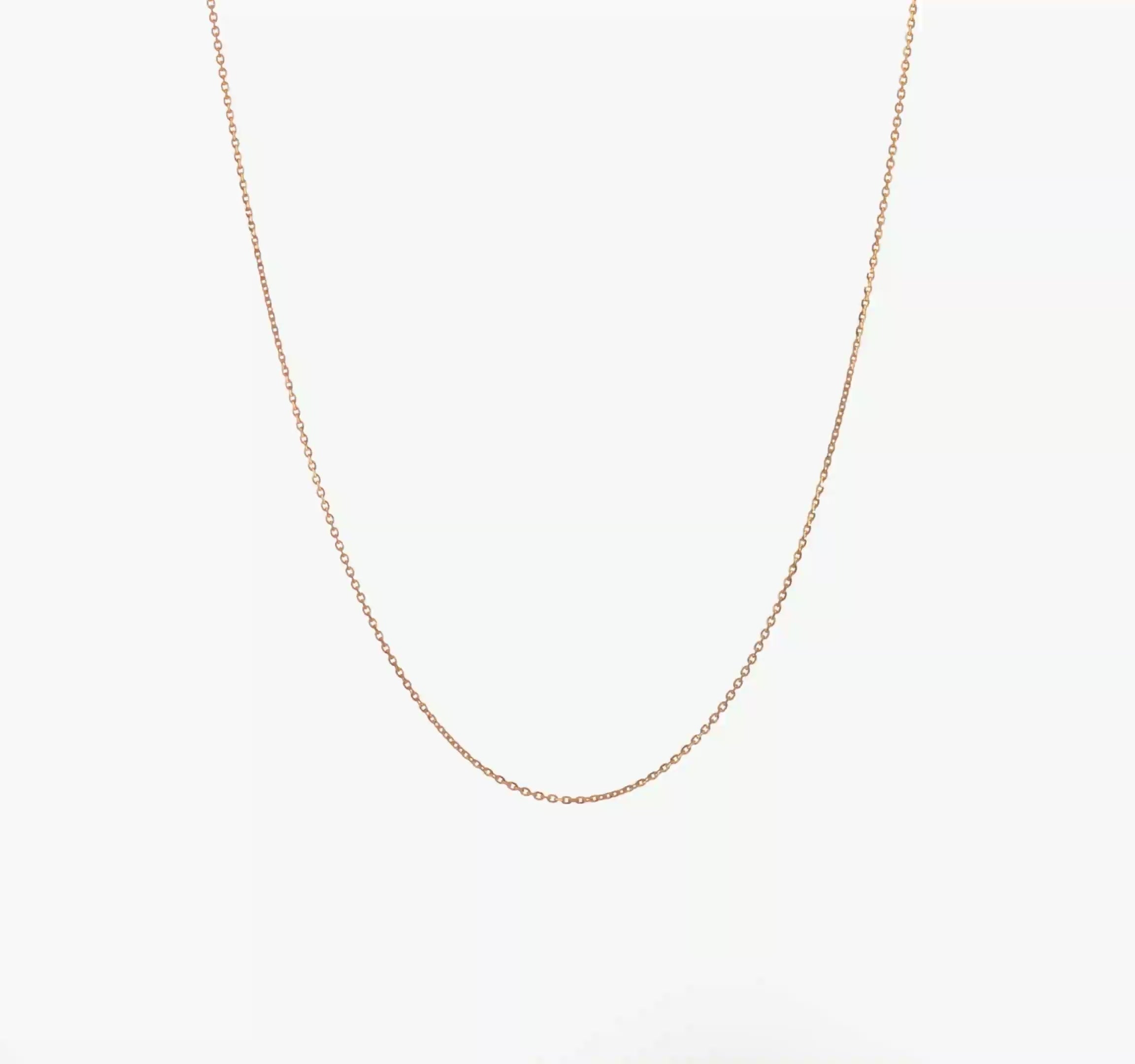 14KT Yellow Gold Adjustable 1.15mm D/C Oval Link Chain