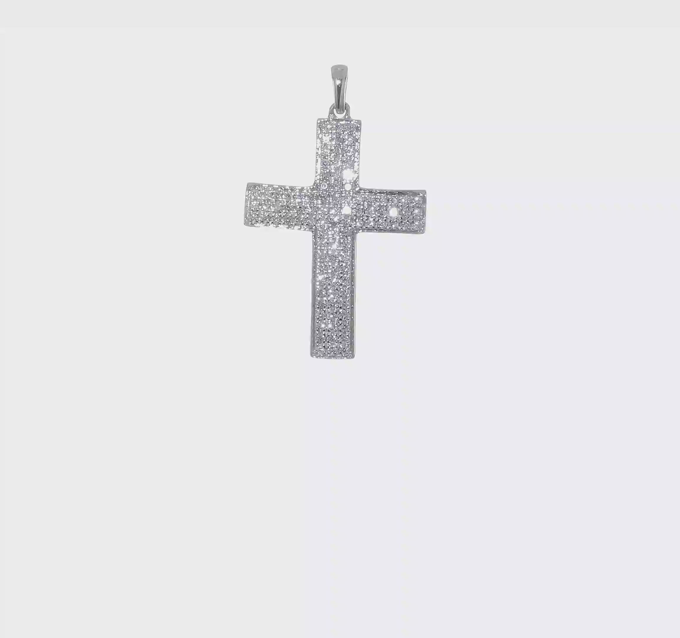 14kt White Gold 1/2ct. Diamond Latin Cross Pendant