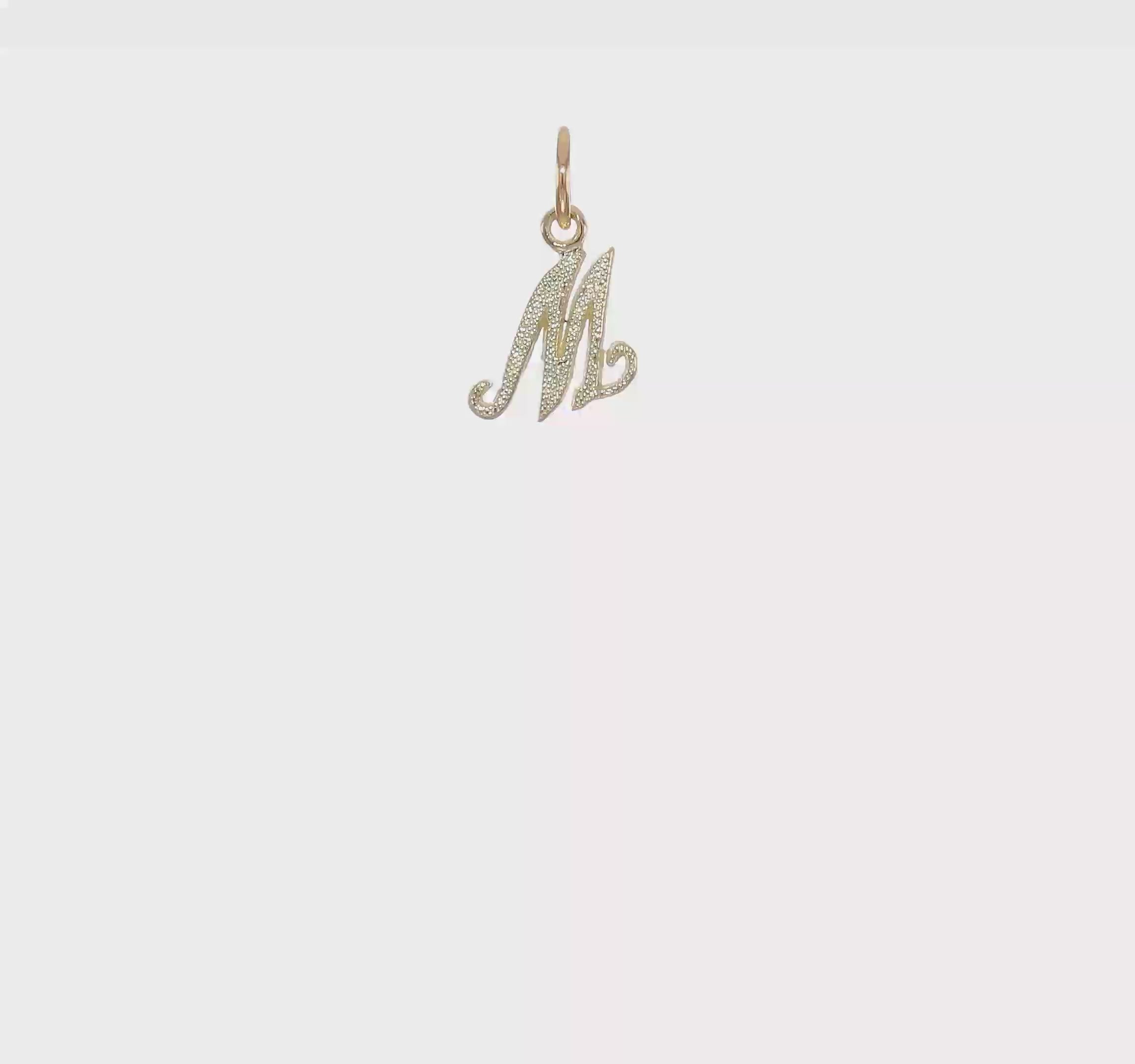 10kt Yellow Gold Initial M Charm