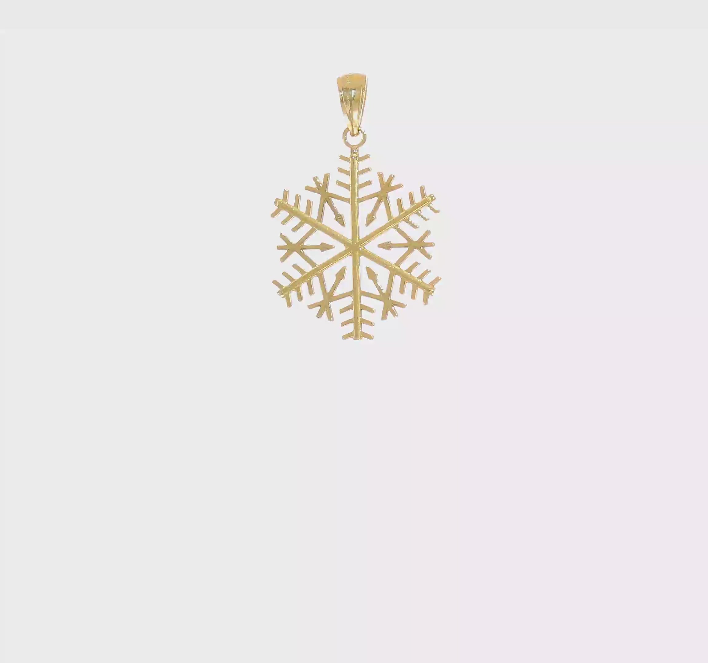 10kt Yellow Gold Polished Snowflake Pendant