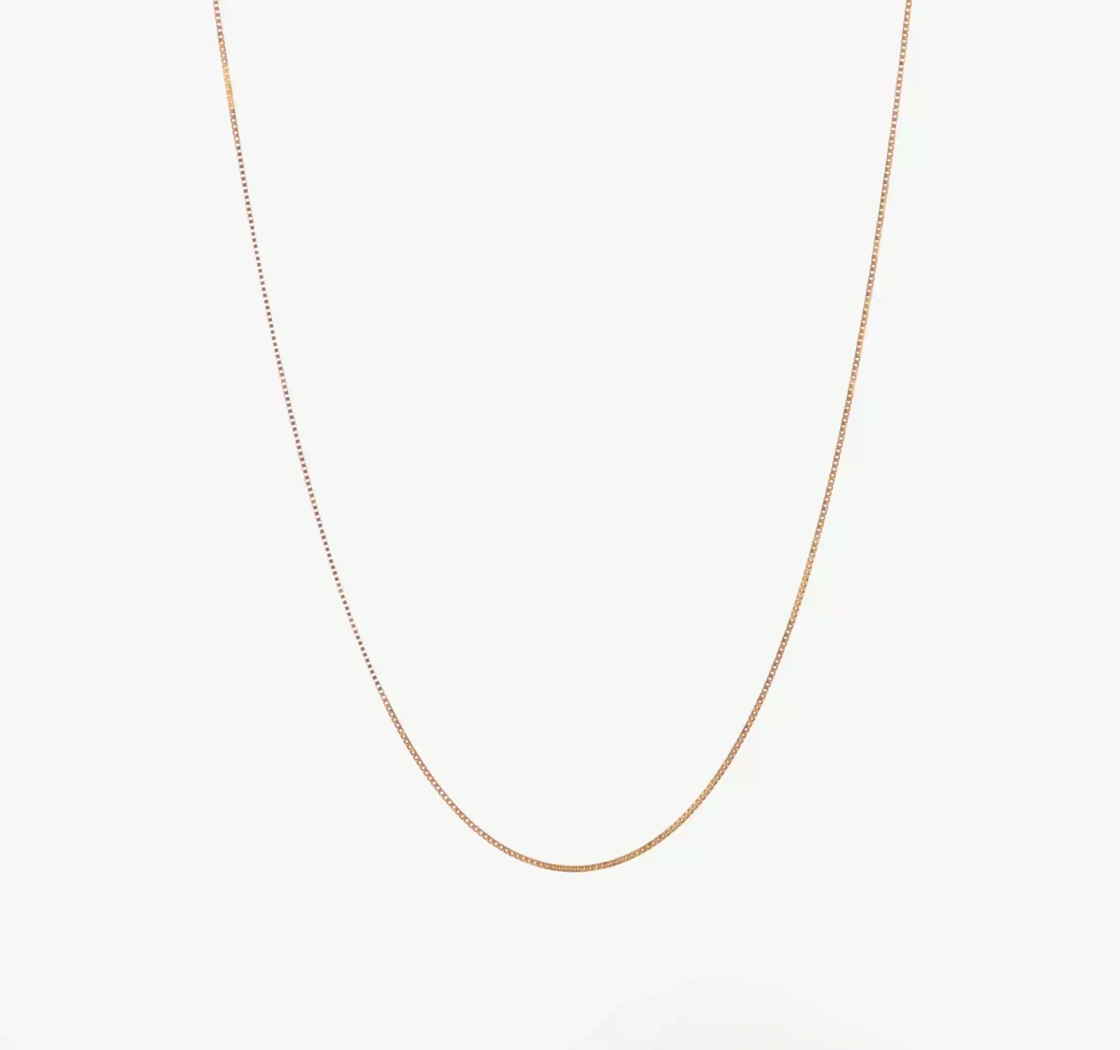 14KT Yellow Gold Adjustable .7mm Baby Box Chain