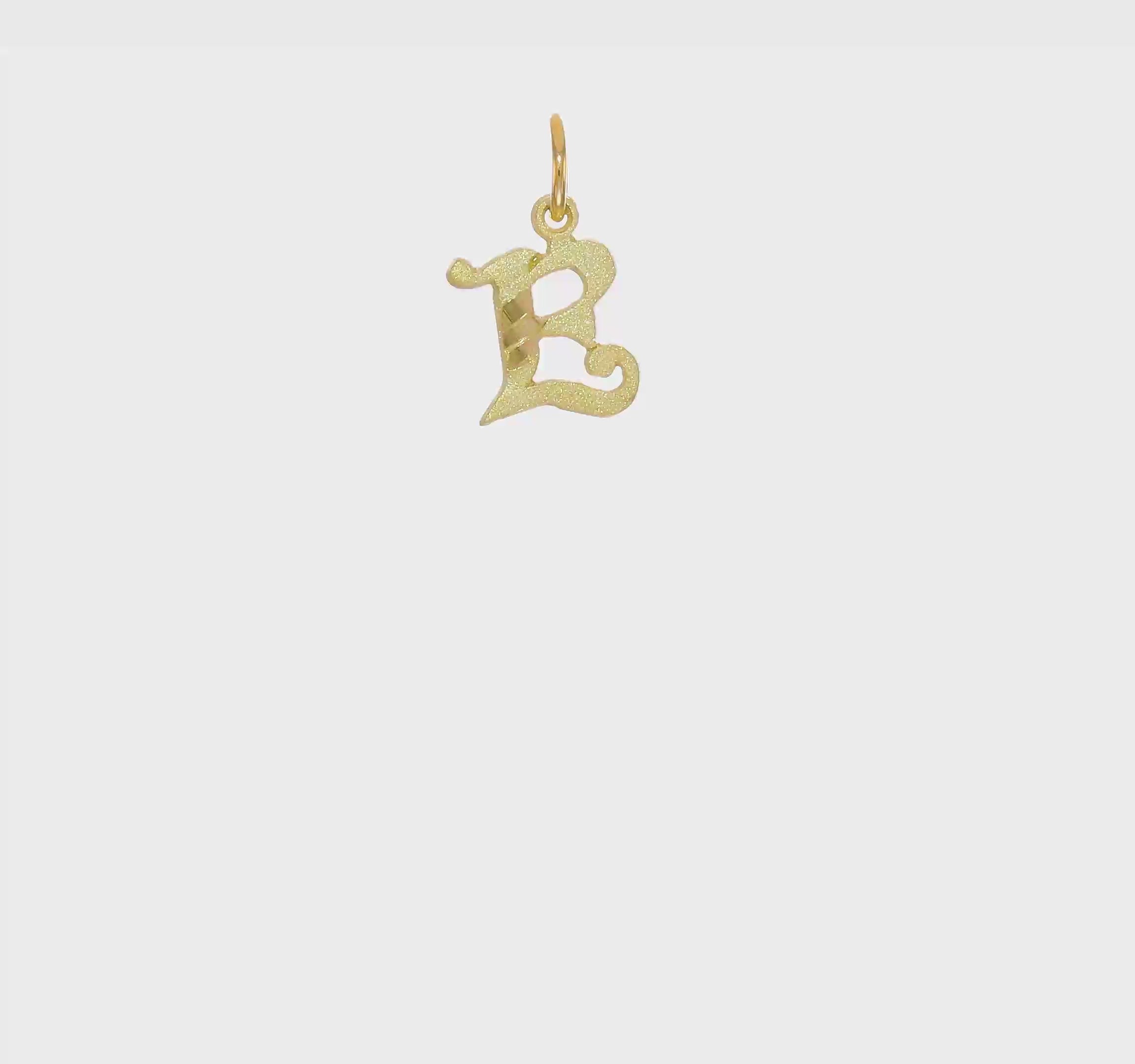 10kt Yellow Gold Initial E Charm