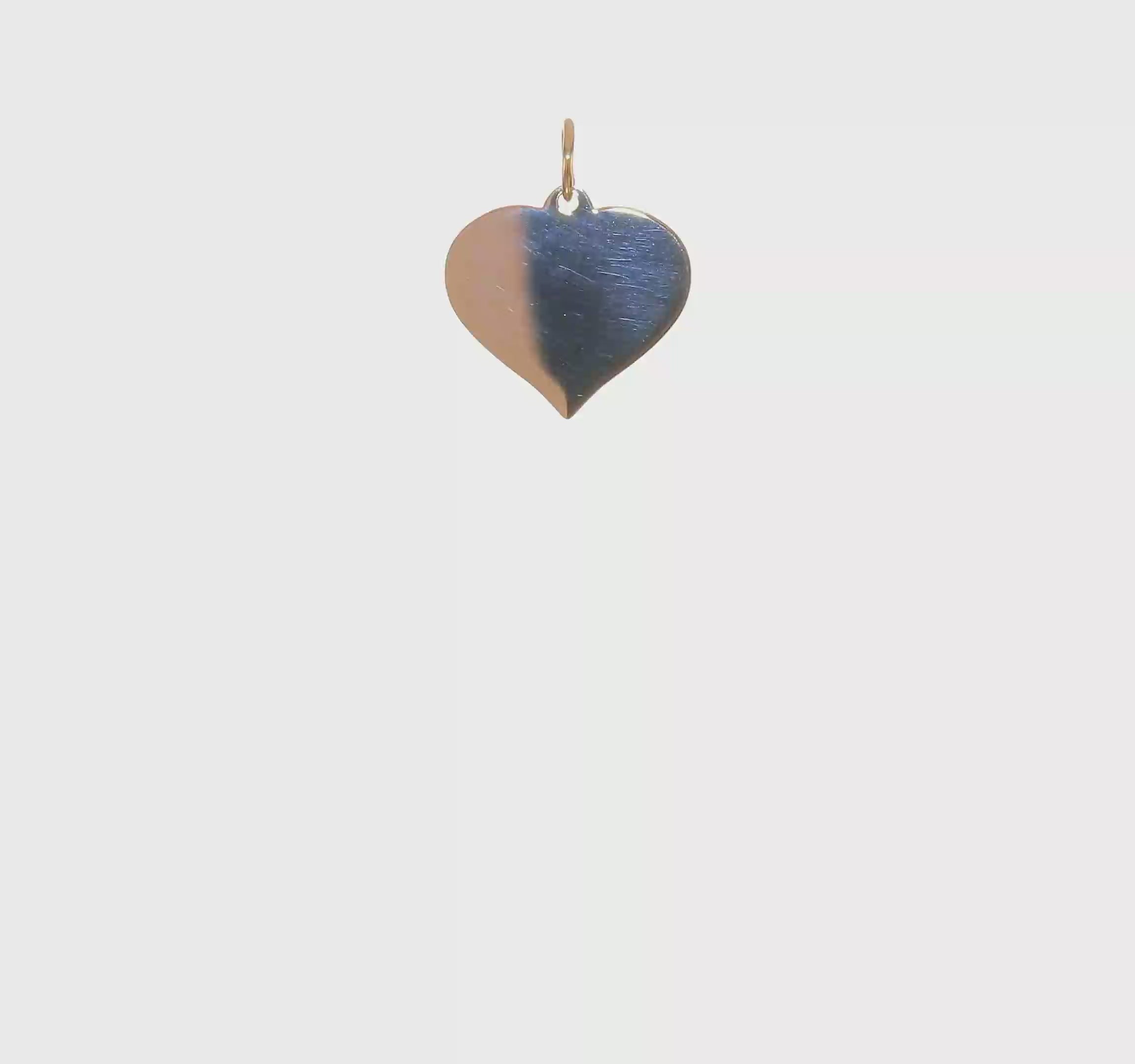 14KT Yellow Gold Heart Disc Charm
