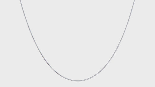 14kt White Gold .9mm Round Snake Chain