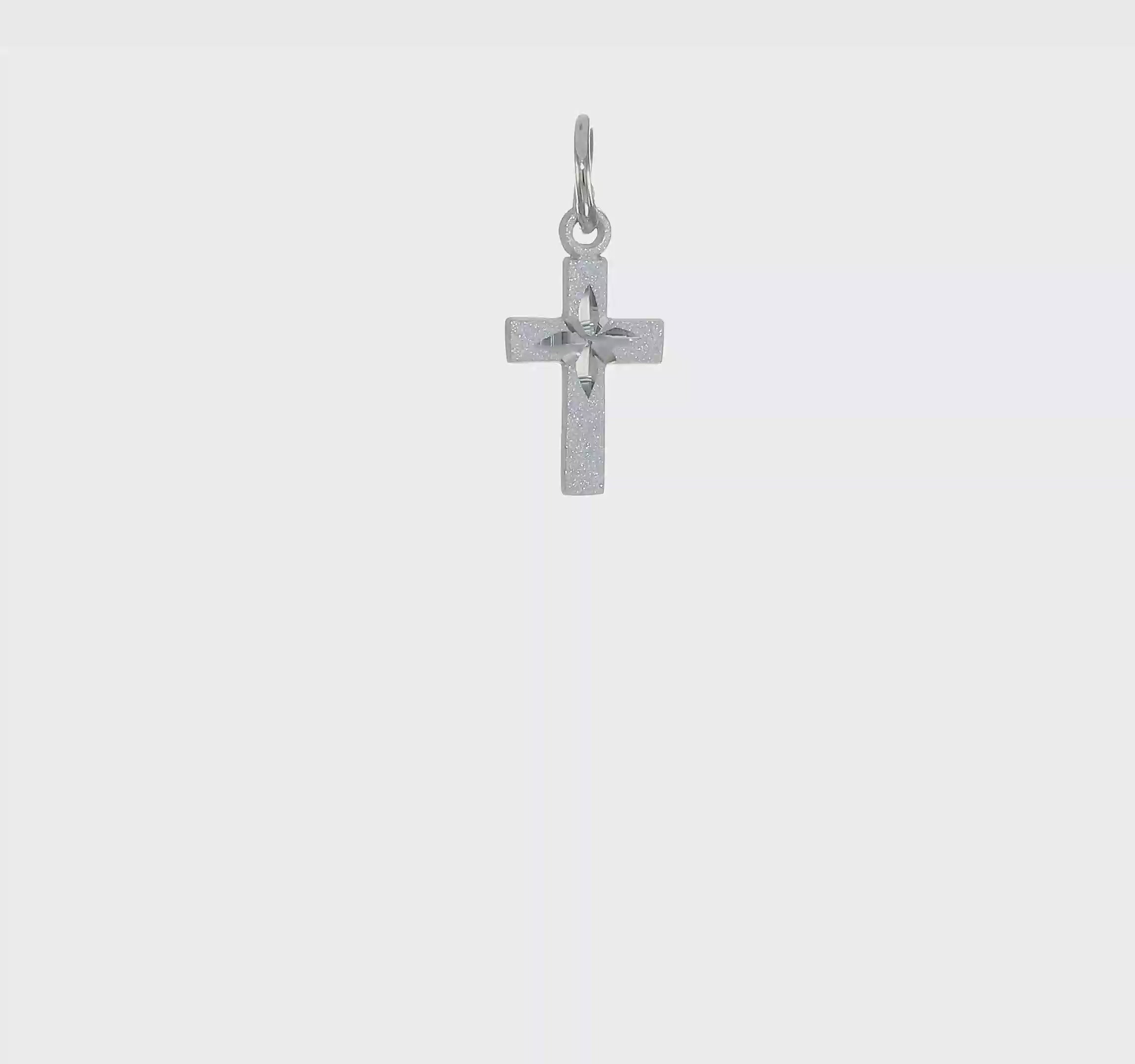 10kt White Gold Cross Charm
