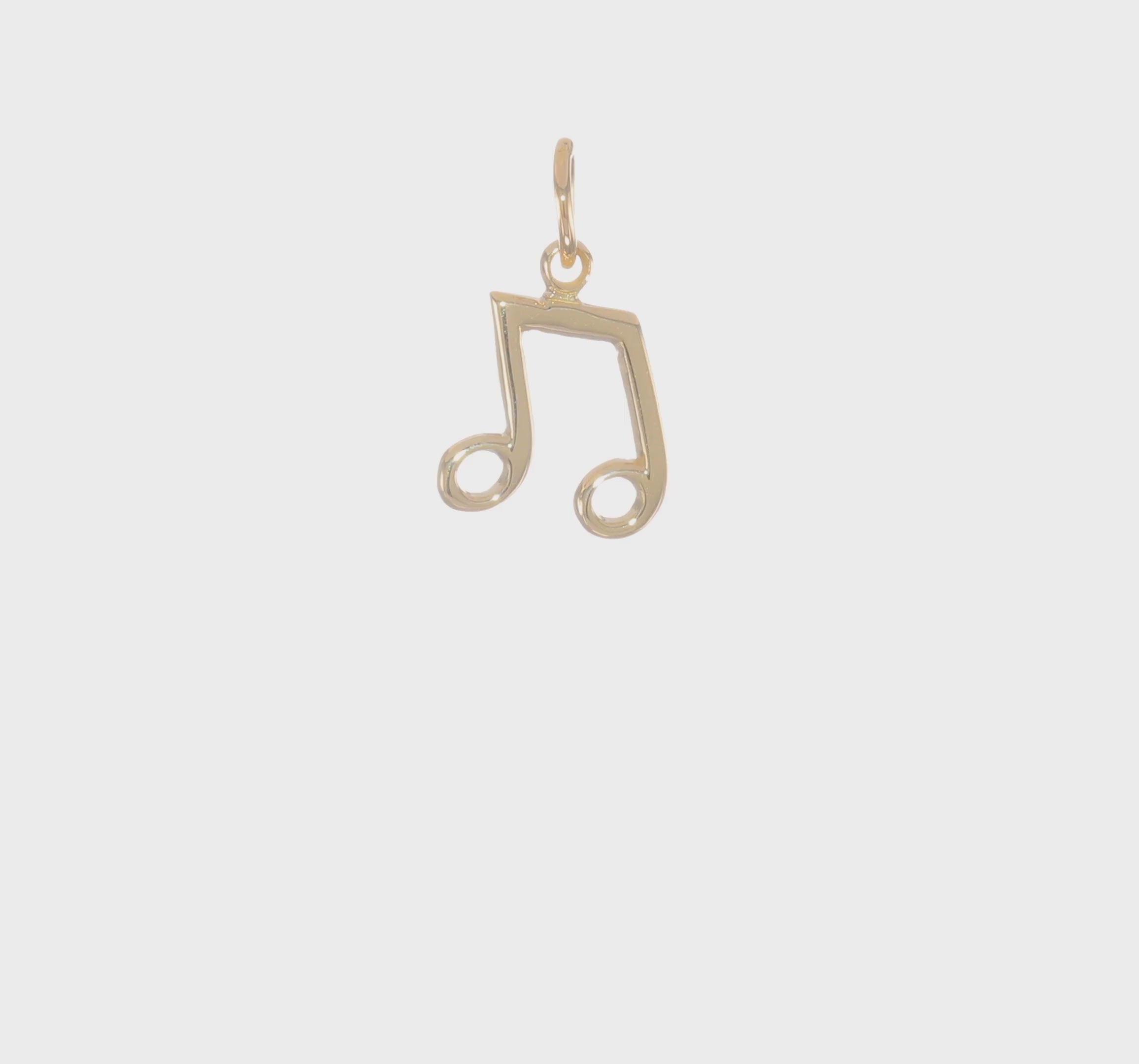 10kt Yellow Gold Musical Note Charm