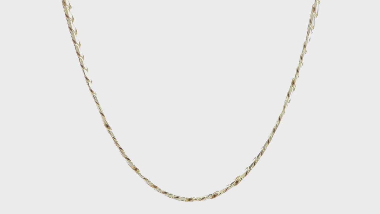 14KT Yellow Gold 7.25mm Flat Beveled Curb Chain