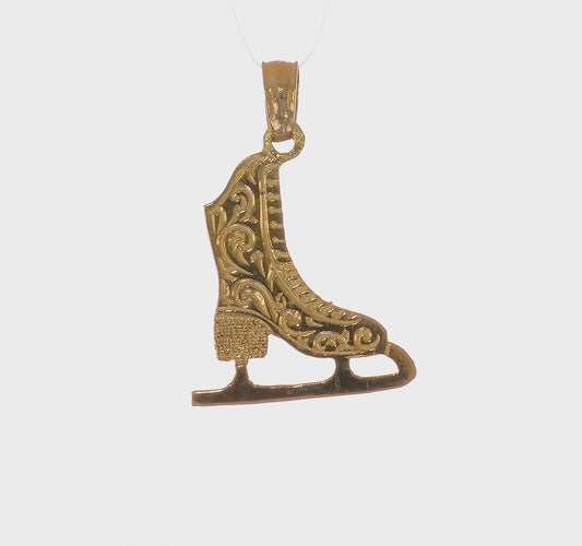 14kt Yellow Gold Figure Skate