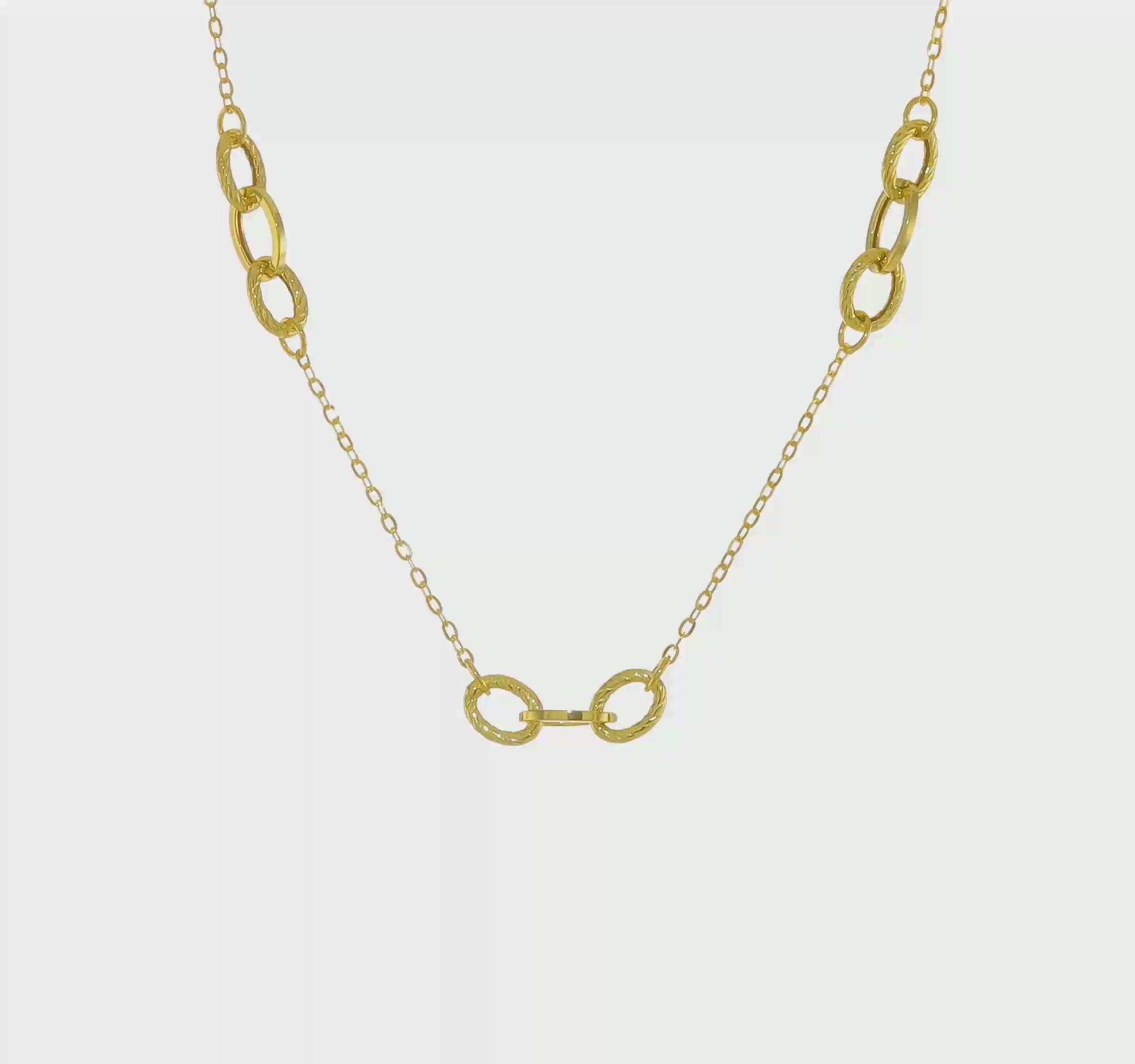 14kt Yellow Gold Fancy 18 inch Necklace